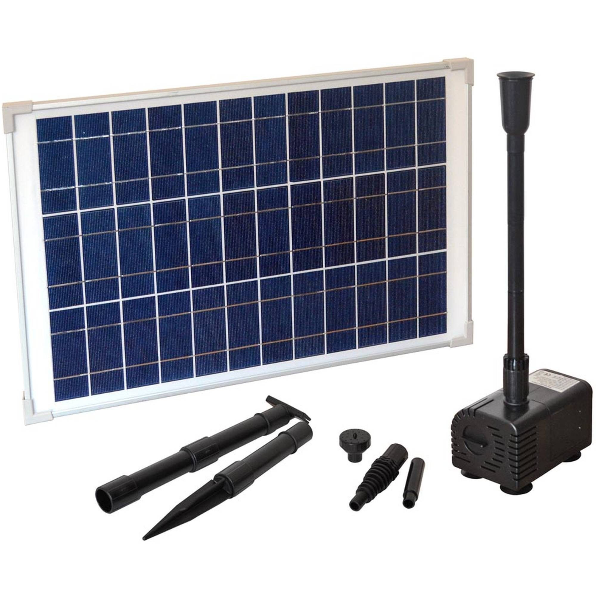 Springbrunnenpumpe Heissner Solar-Teichpumpen-Set 1000l/h
