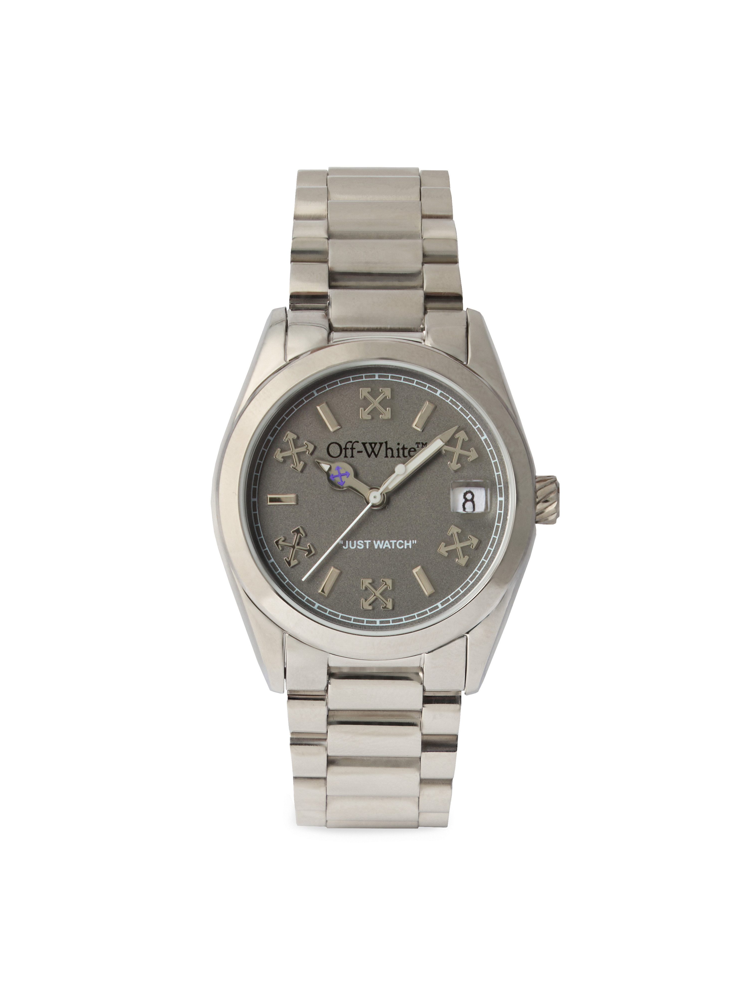 OFF-WHITE Quarzuhr CROSSING OW1L036M0055, Armbanduhr, Damenuhr, Edelstahlarmband, analog, Tag