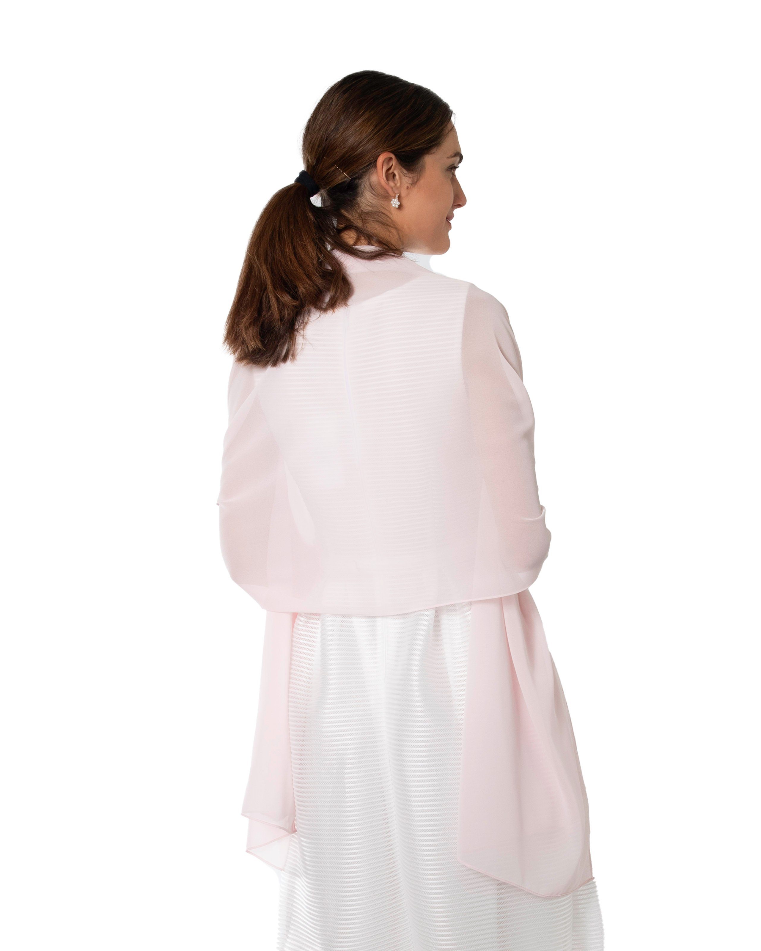 MayTree Modeschal Chiffon Schal, Damen Stola, Umschlagtuch für Abendkleid, Hijab, (Stück, 1-St)