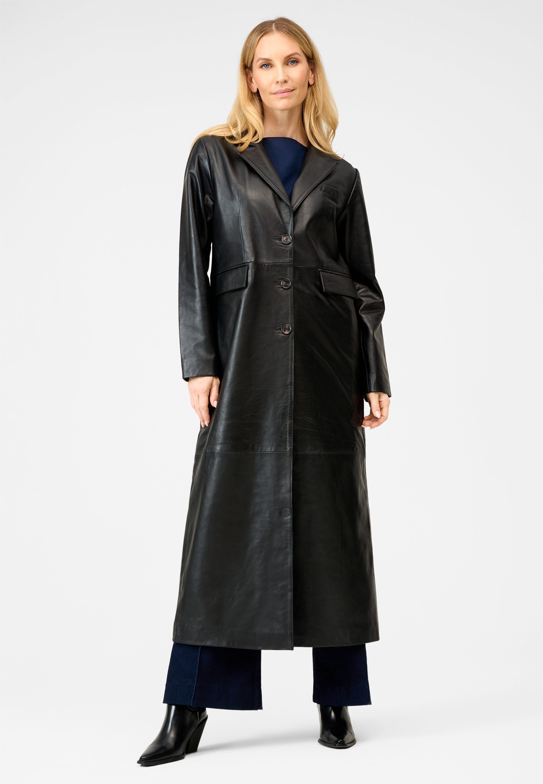 RICANO Ledermantel Glossy hochwertiges Lamm Nappa günstig online kaufen