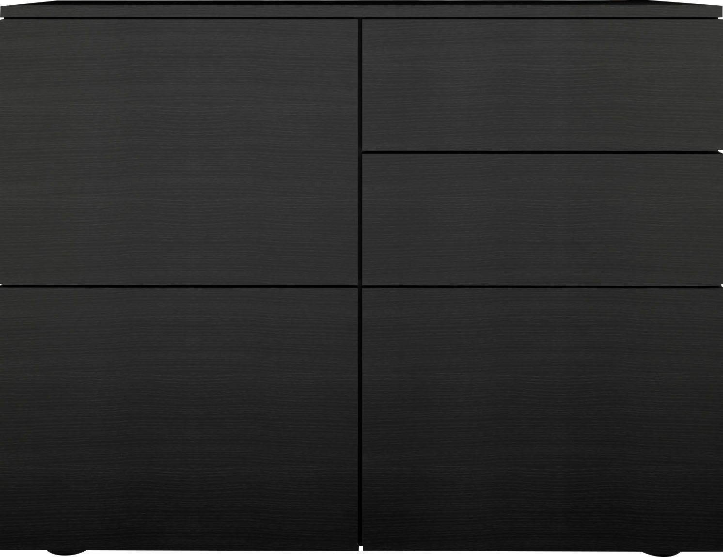 borchardt Möbel Kommode Rova, modern, grifflos, praktisch, 3 Türen, Push-To-Open, verstellbare Einlegeböden, viel Stauraum, Breite 93cm