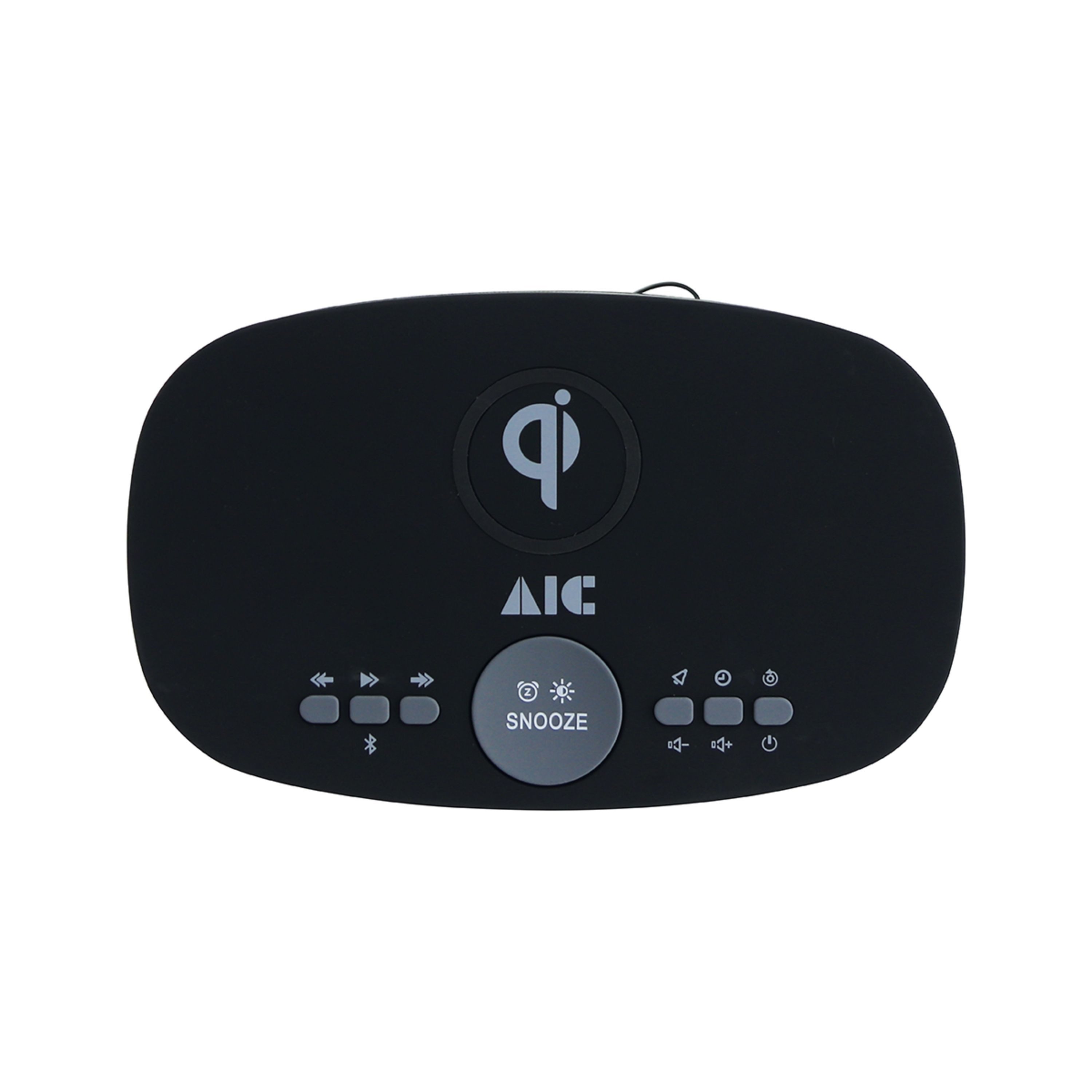 AIC AIC 28 BT schwarz Radio (Radiowecker Designer Uhrenradio USB Bluetooth Induktives Laden) – Bild 4 von 5