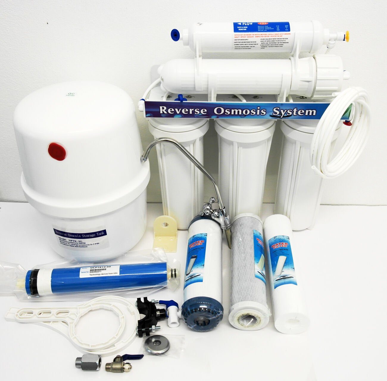 Wasserfilter 5 Stufen System UMKEHROSMOSE ANLAGE WASSERFILTER Filter Drehwasserhahn