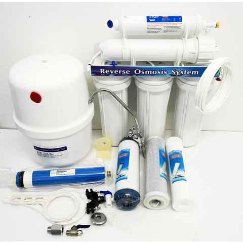 YESET Wasserfilter 5 Stufen System UMKEHROSMOSE ANLAGE WASSERFILTER Filter Drehwasserhahn