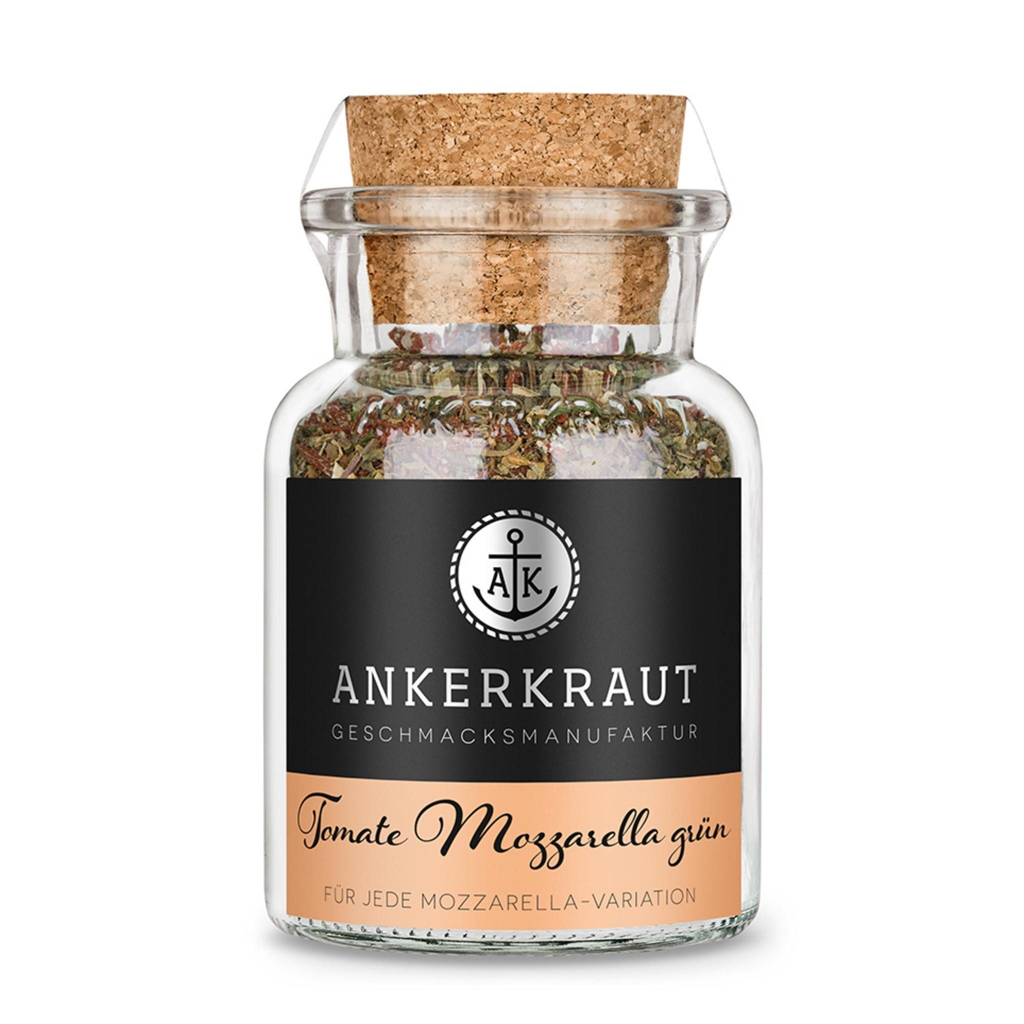 Ankerkraut Gewürz Tomate Mozzarella grün, Tomate Mozzarella grün, 55g im Korkenglas