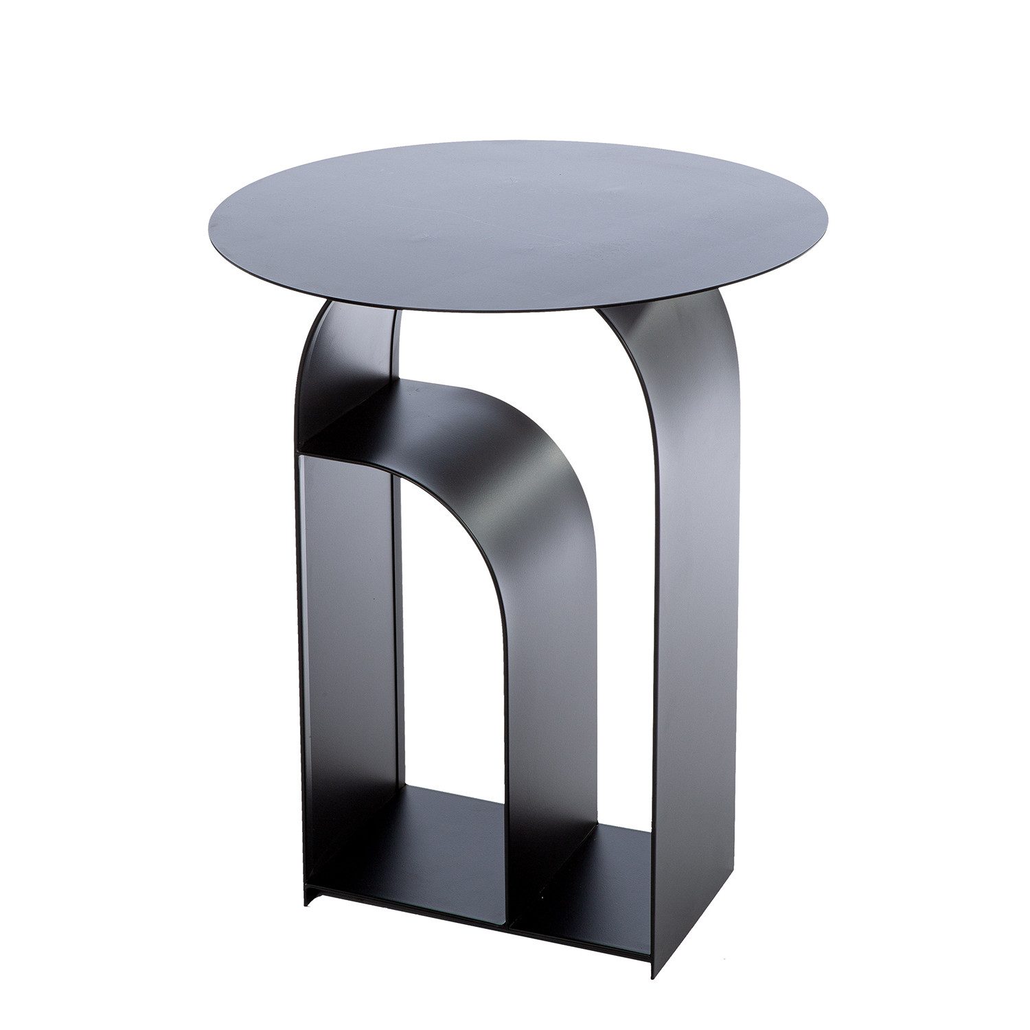 GILDE Beistelltisch MEMPHIS Beistelltisch - schwarz - Metall - Höhe 61cm x Ø 51cm - Ablage (1x Beistelltisch, Tische - Dekoration - Nachttisch - Wohnzimmer), Tisch - Ablagetisch - Couchtisch - Sofatisch