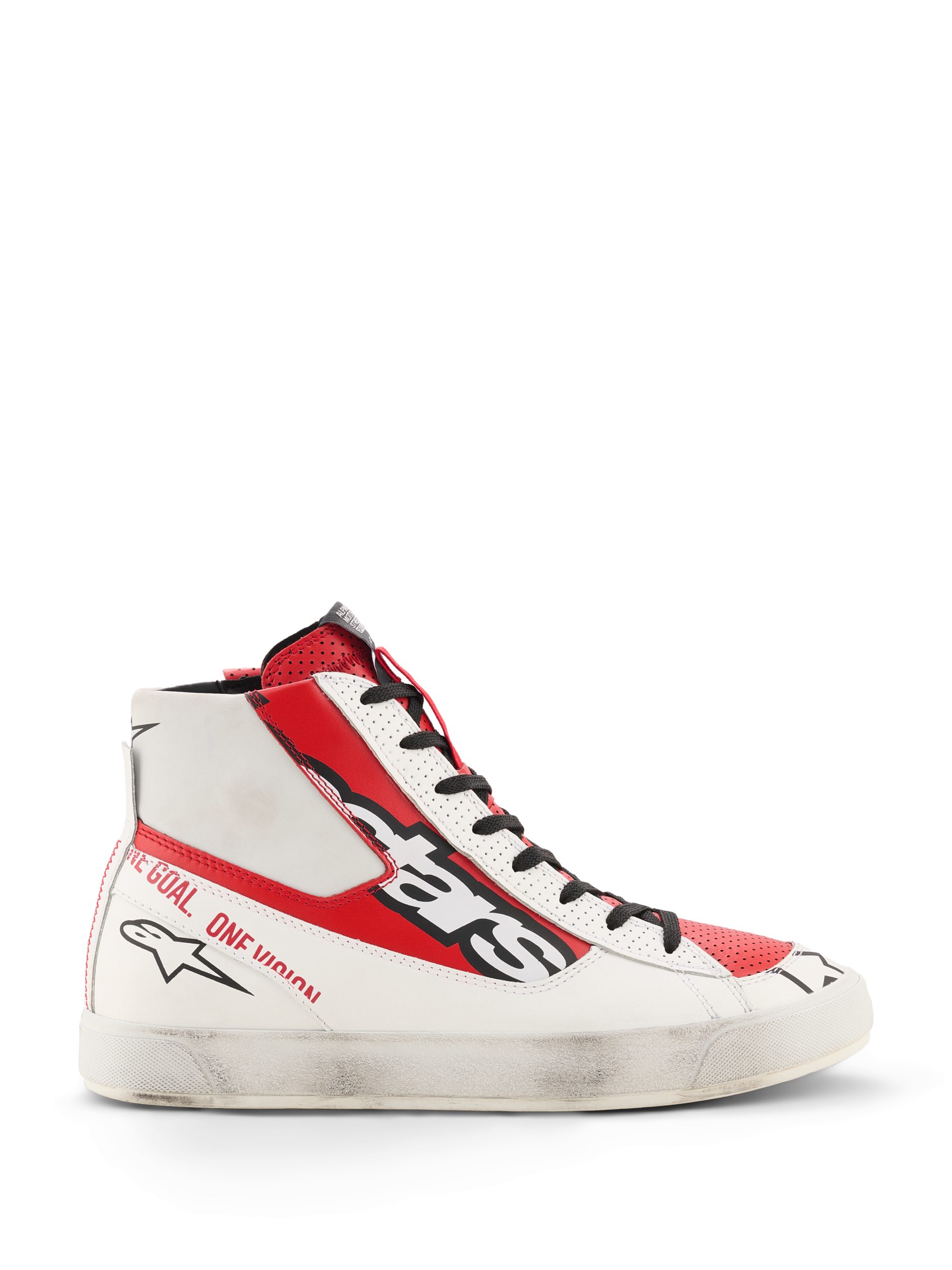 Alpinestars Motorradstiefel Stated Flair Urban Riding Motorrad Schuhe Weiß Rot