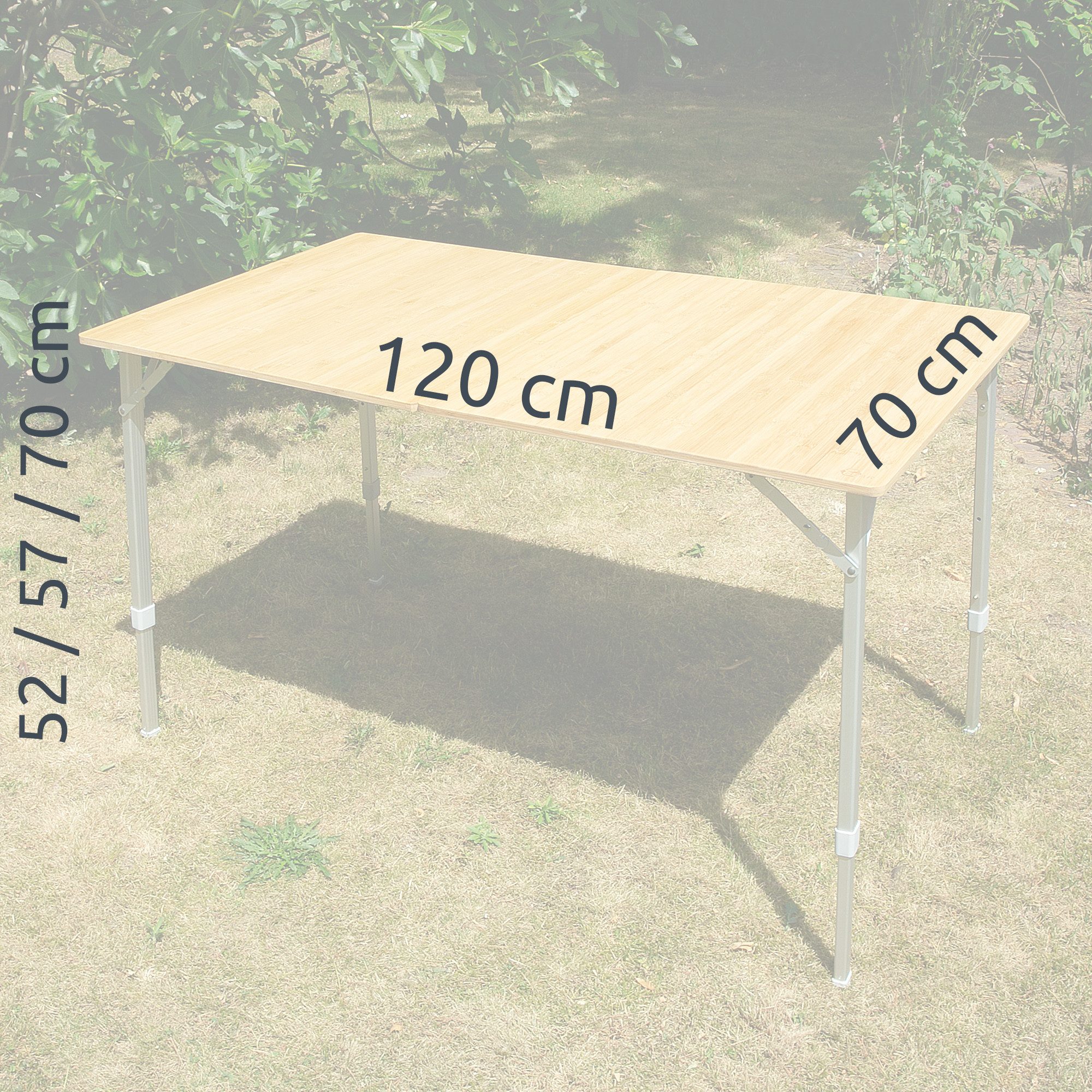 yourGEAR Campingtisch your GEAR Portofino XL - Bambus Campingtisch Bambustisch 6 Personen