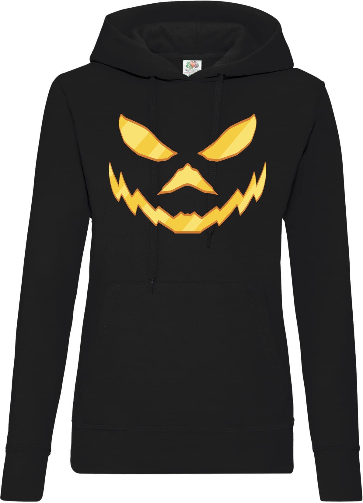 Youth Designz Kapuzenpullover Halloween Damen Hoodie Horror Joker Face Fun-Look mit Trendigem Frontdruck