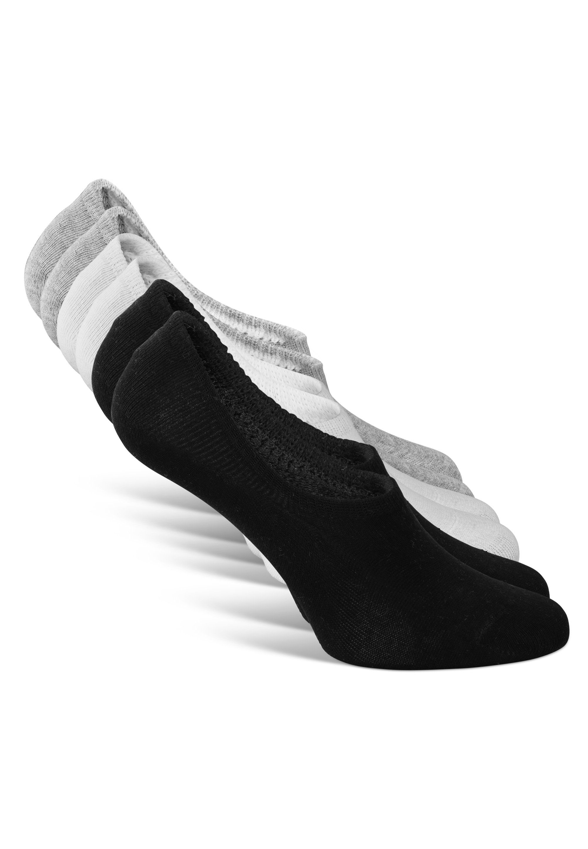 Classics Füßlinge Invisible Socks (6-Paar) mit festem Halt an der Ferse mehrfarbig