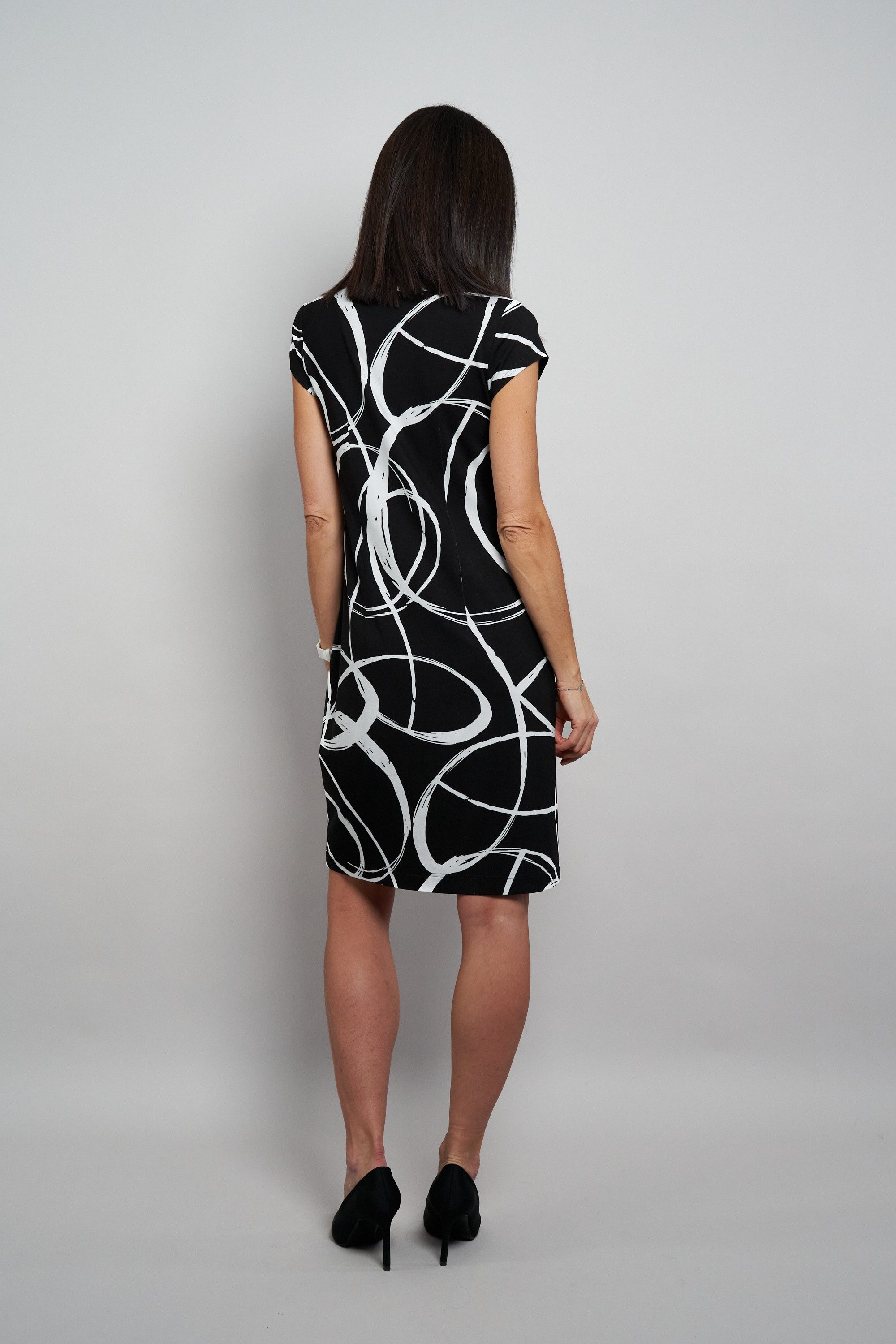 Seidel Moden Druckkleid Otto exclusiv mit grafischem Muster - Viskose - MADE IN GERMANY