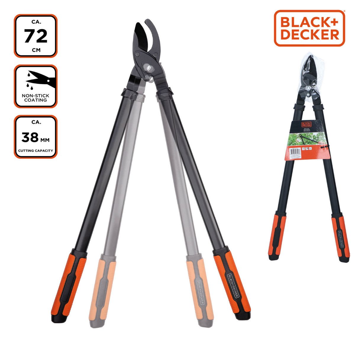 Black + Decker Gartenschere BLACK+DECKER Astschere 72CM
