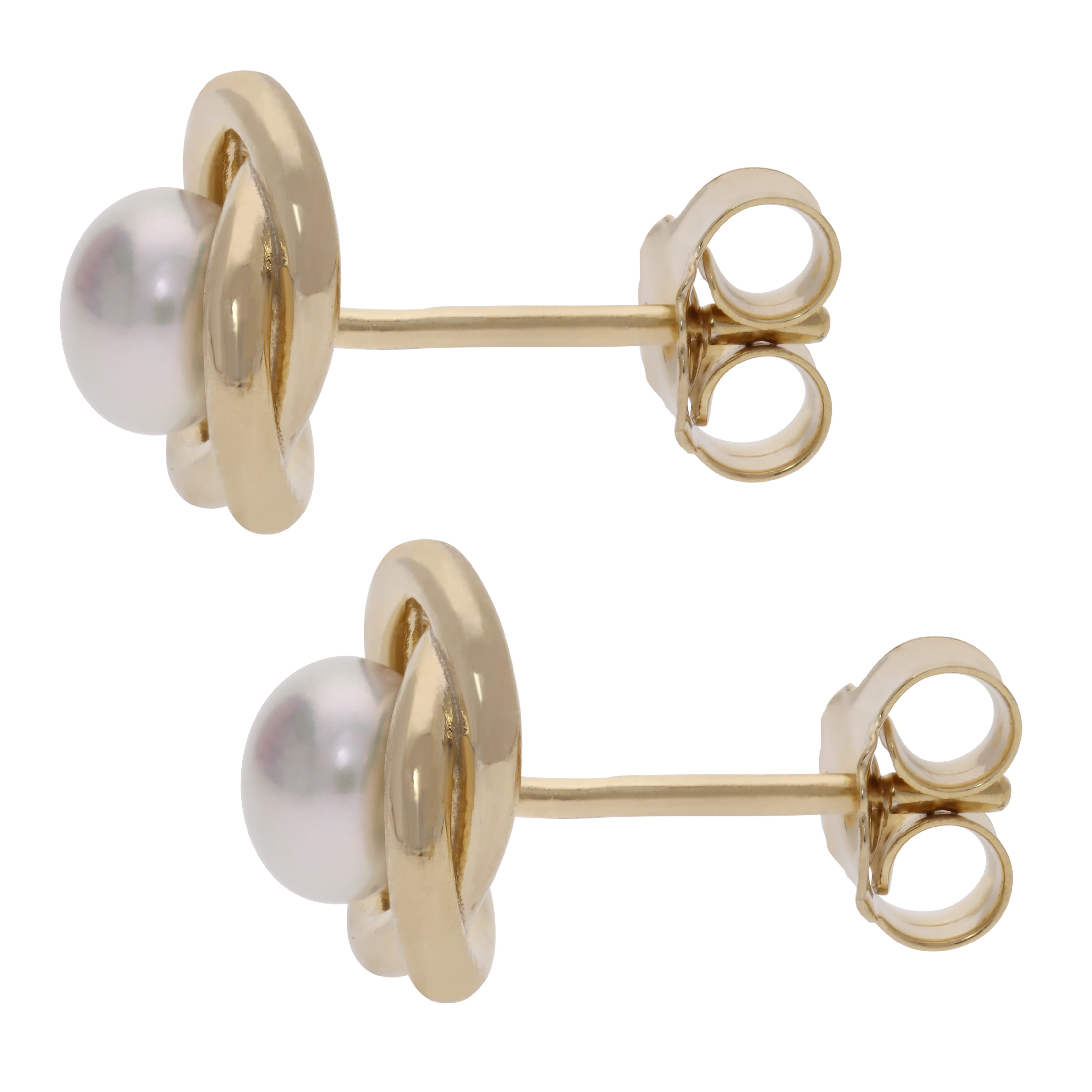 Firetti Paar Ohrstecker Schmuck Geschenk Silber 925 Ohrschmuck Ohrringe Knoten, mit Süßwasserzuchtperle