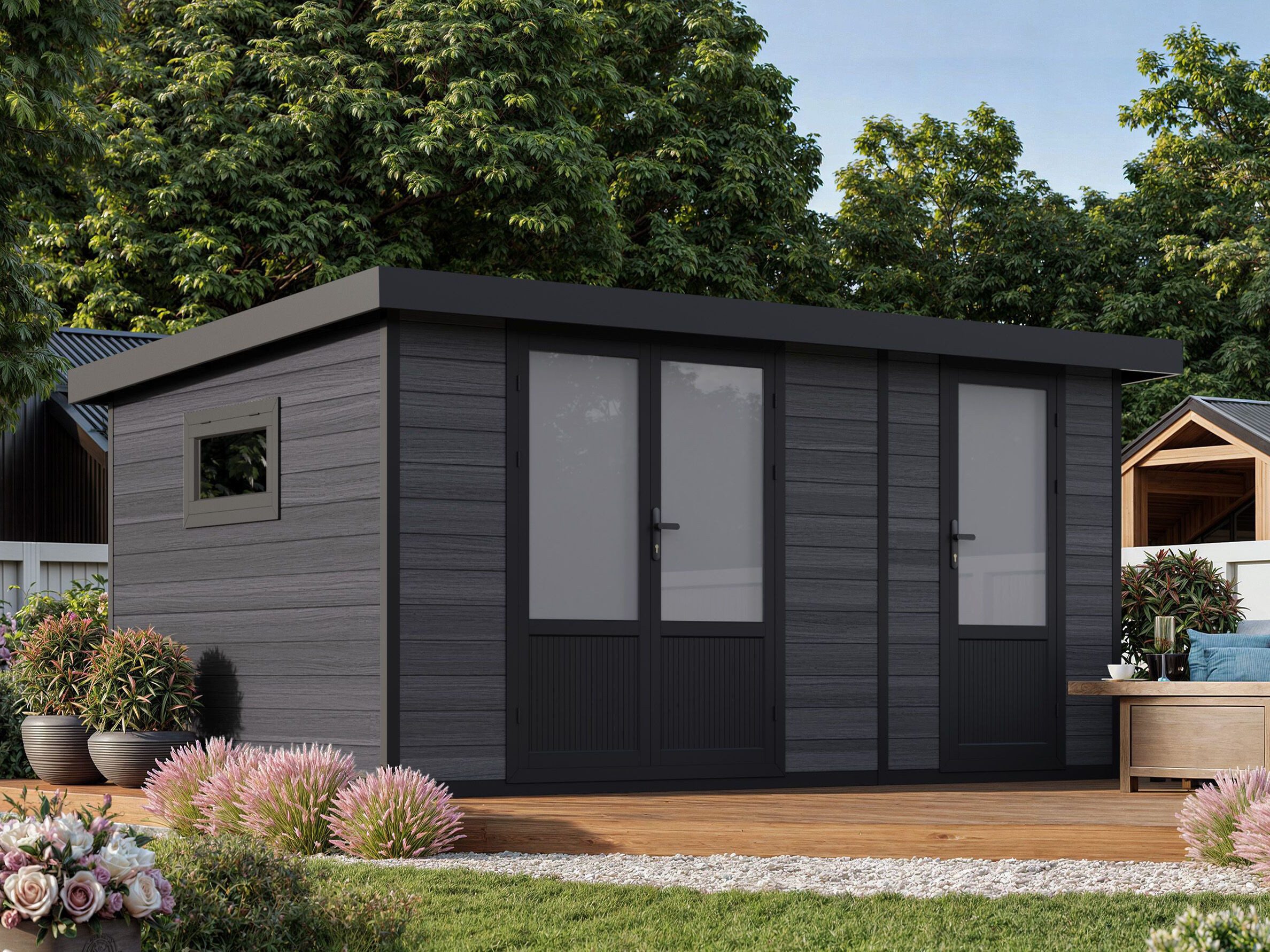 Fjordholz Gartenhaus Style DeLuxe 2-Raum 12,24 m²