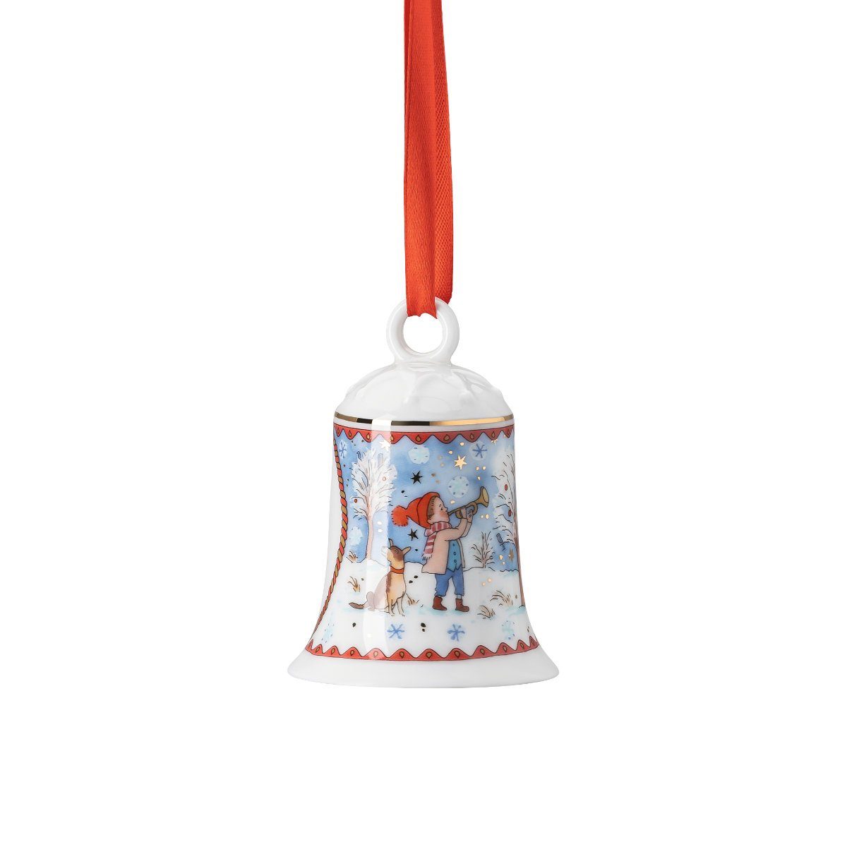 Hutschenreuther Christbaumschmuck Jahresartikel Weihnachten 2022 Weihnachtsgeschirr, Jahresglocke, Weihnachtsglocke, Christbaumglocke 7 cm
