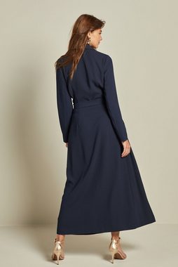 Next Wickelkleid Edles Crêpe-Wickelkleid mit langen Ärmeln (1-tlg)