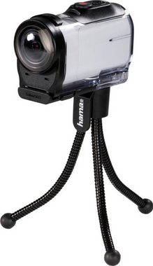 Hama Mini-Stativ mit flexiblen Beinen für Kompaktkameras, Schwarz Ministativ (Biegestativ, Tischstativ, verstellbar von 7 bis 10 cm)