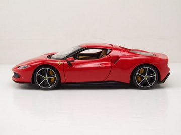 Bburago Modellauto Ferrari 296 GTB rot Modellauto 1:18 Bburago, Maßstab 1:18