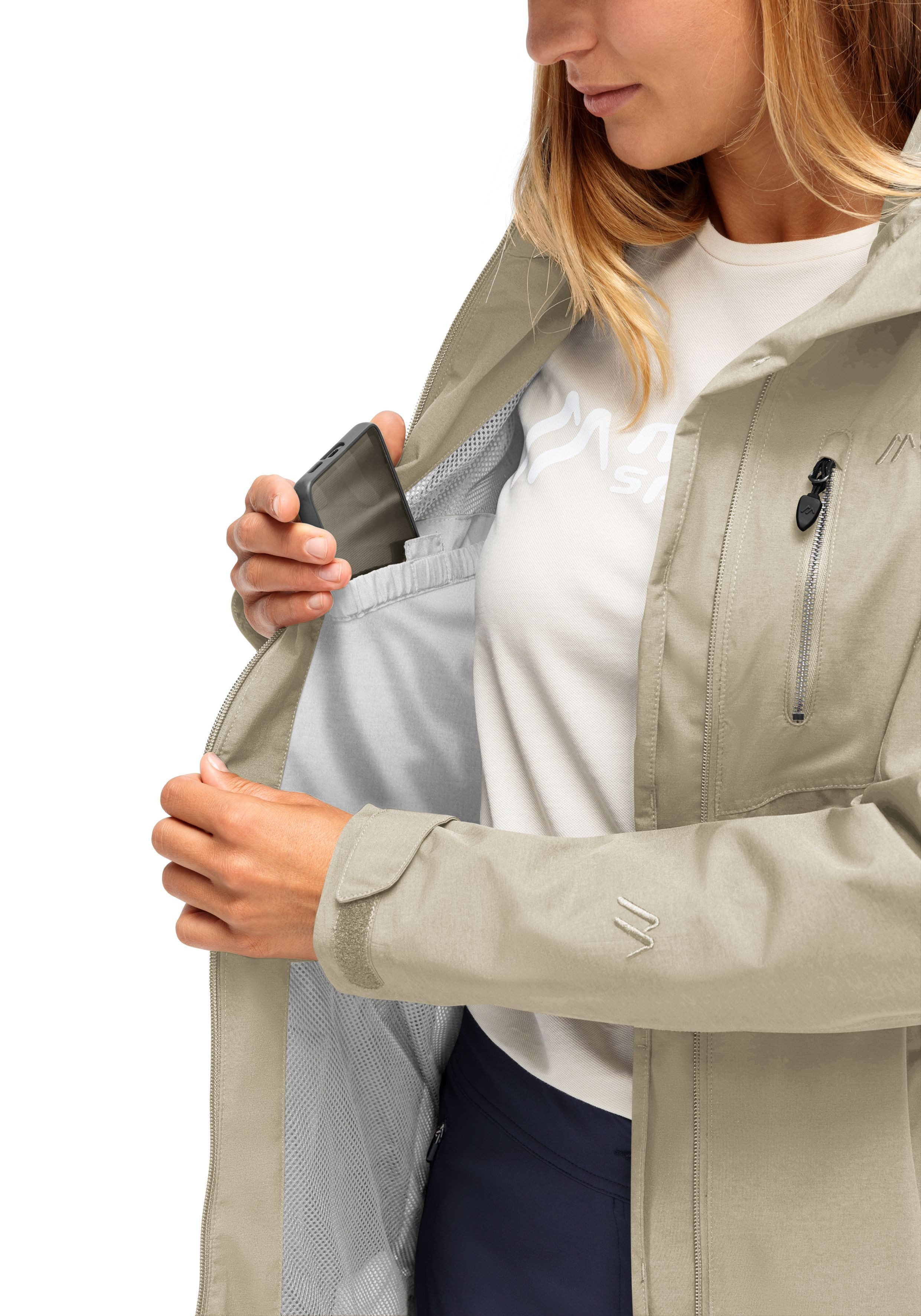 Maier Sports Funktionsmantel Perdura rec W Parka, Longjacket abnehmbare Kapuze