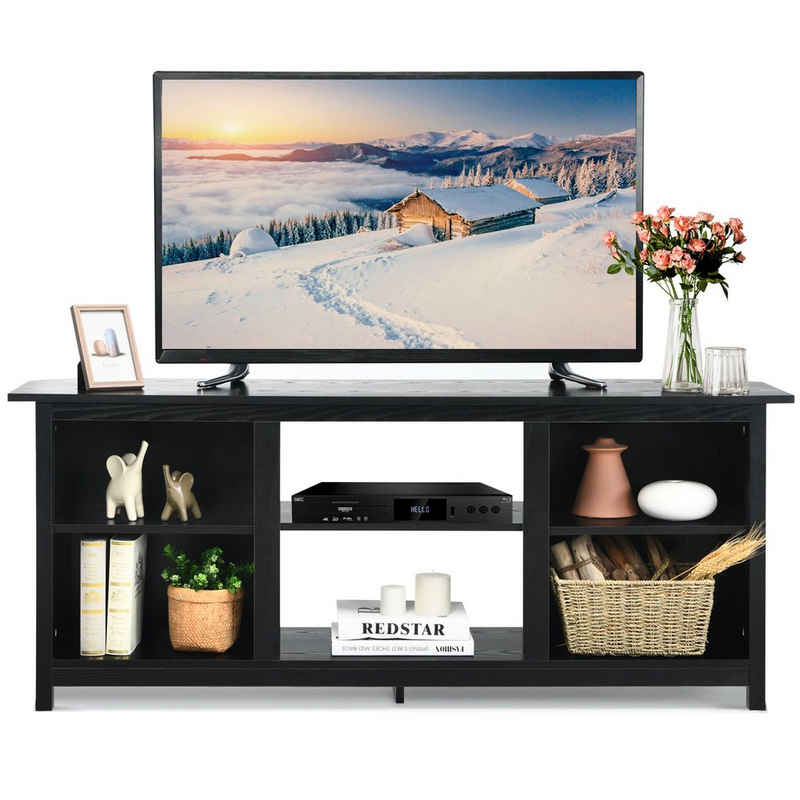 COSTWAY TV-Schrank »Fernsehschrank« 2-stufig, für Fernseher bis 165 cm, mit abnehmbarem Regal