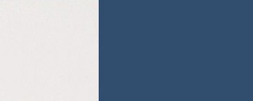 Feldmann-Wohnen Winkelküche Napoli, 330cm weiß matt/RAL 5000 violettblau Matt lackiert grifflos
