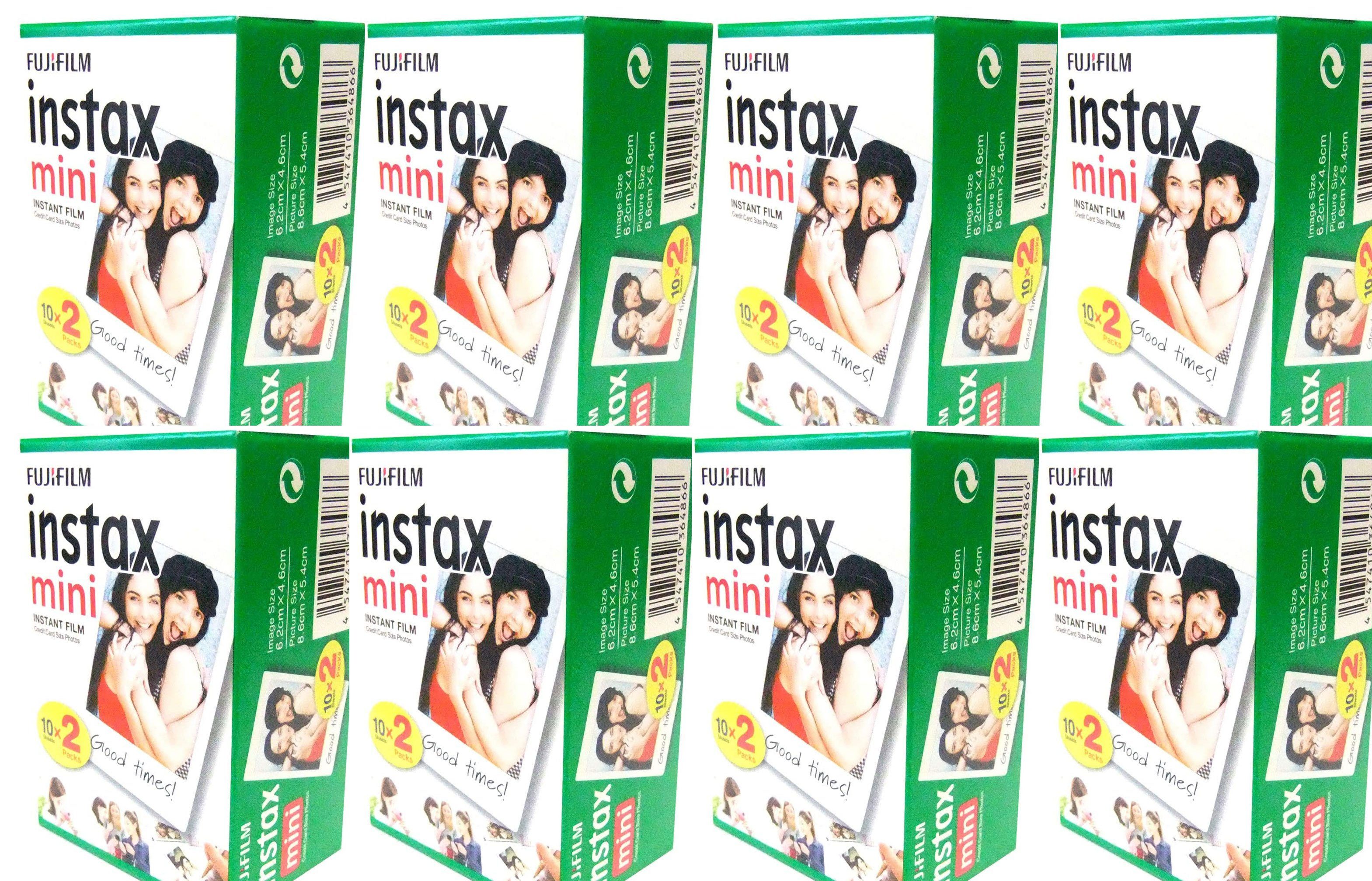 FUJIFILM 8x Fuji Instax Mini Film Doppelpack für Sofortbildkamera