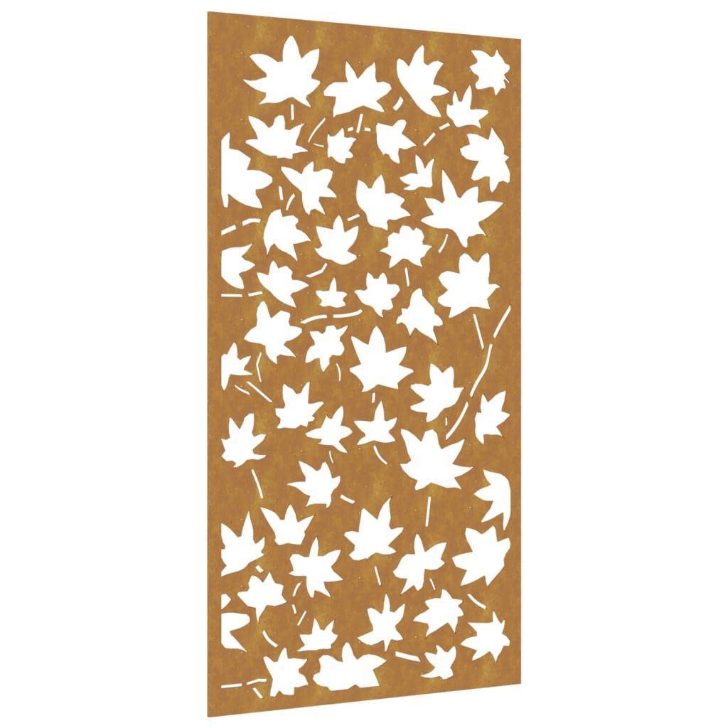 vidaXL Wandbild Garten-Wanddeko 105x55 cm Cortenstahl Ahornblatt-Design, (1 St)