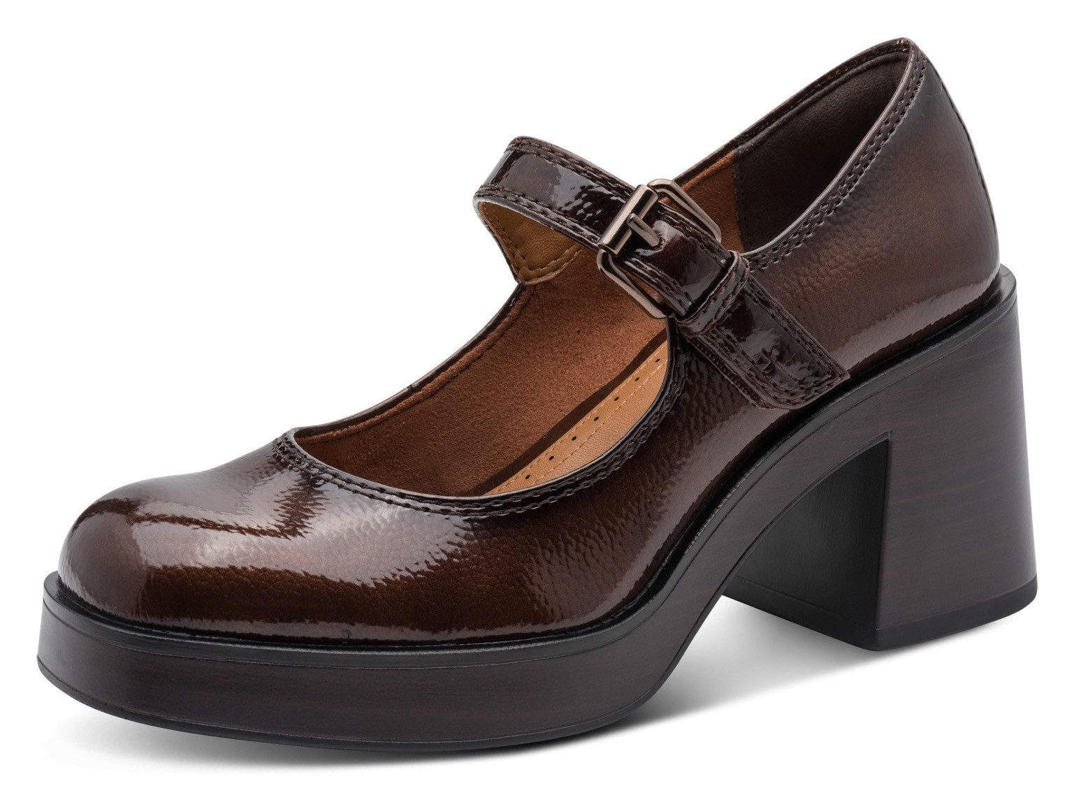 Tamaris Spangenpumps Blockabsatz, Businessschuh in veganer Verarbeitung