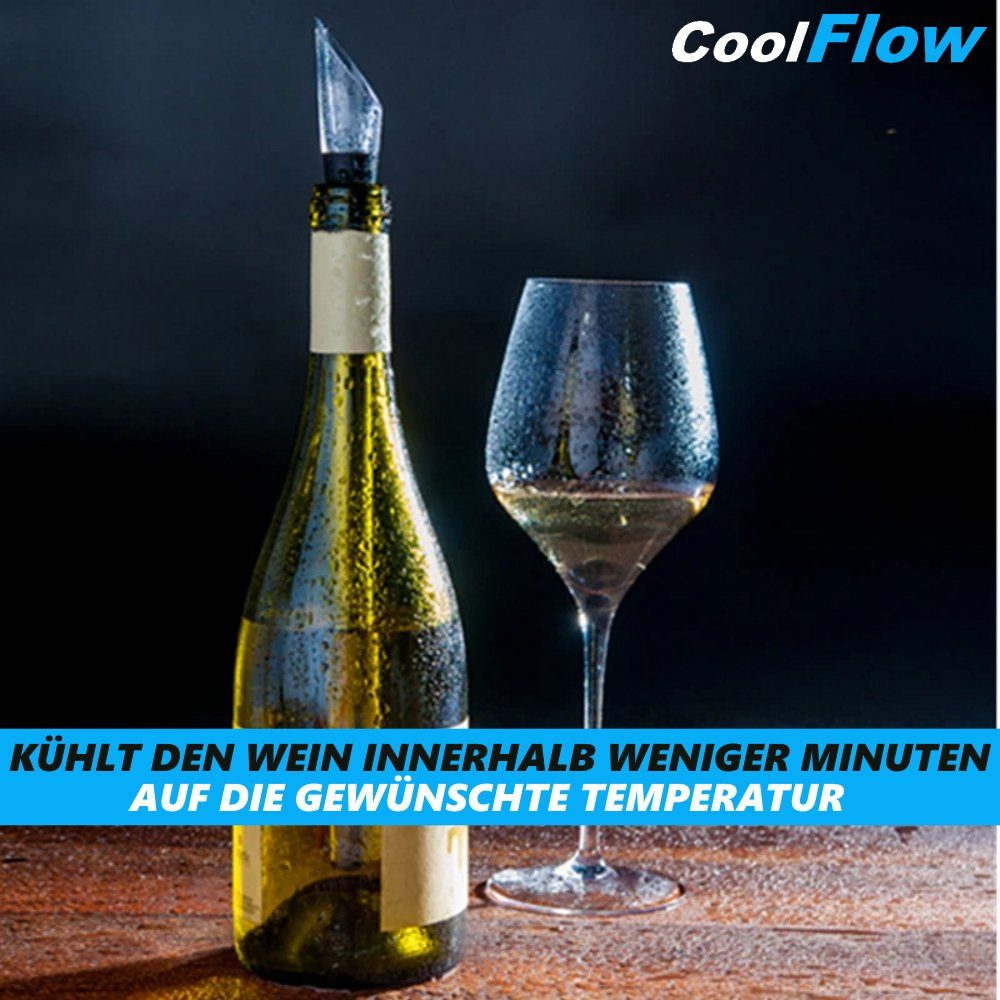 MAVURA Weinkühler CoolFlow Weinkühlstab mit Ausgießer Weinkühlerstab mit  Dekanter, Edelstahl Flaschenkühler Stab Weintrinker Weinzubehör