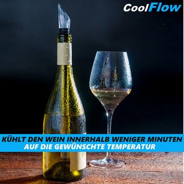 MAVURA Weinkühler CoolFlow Weinkühlstab mit Ausgießer Weinkühlerstab mit Dekanter, Edelstahl Flaschenkühler Stab Weintrinker Weinzubehör