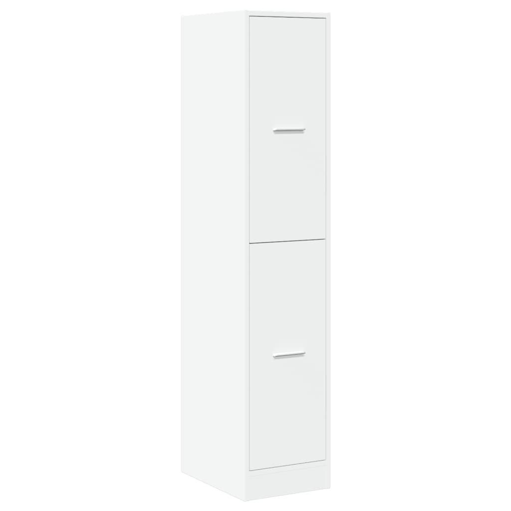vidaXL Apothekerschrank 30 x 41 x 1445 cm Apothekerschrank Weiß 30x41x144,5 cm Spanplatte
