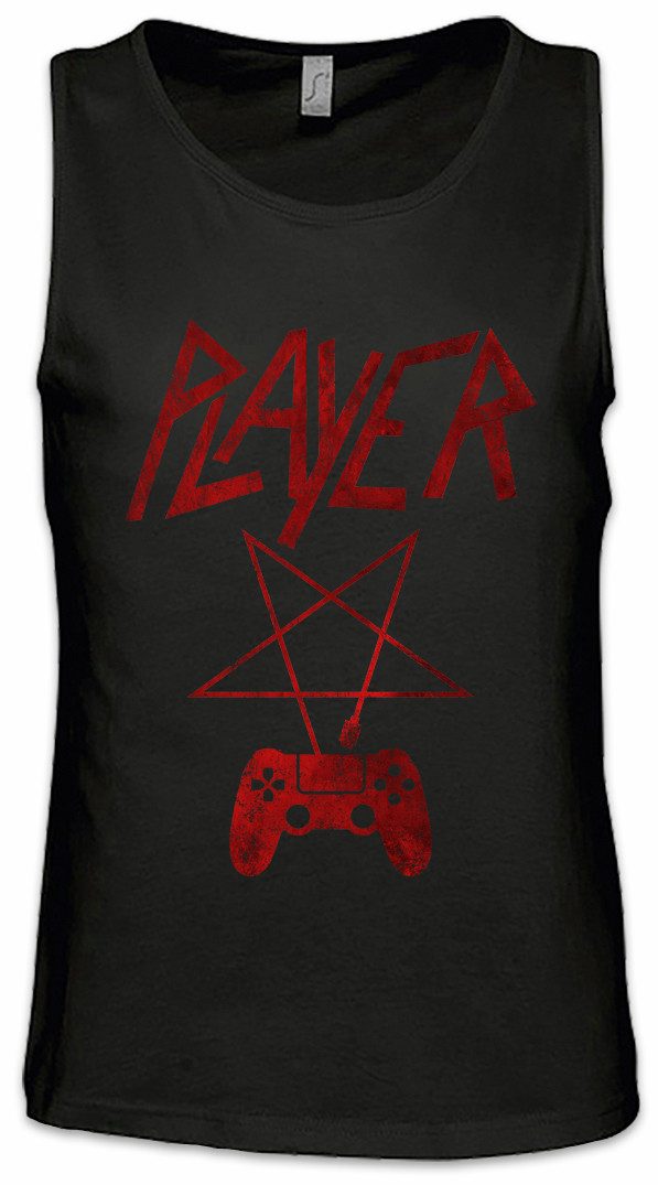 Urban Backwoods Tanktop Player P Ärmelloses T-Shirt Pentagramm Logo Pentacle Slayer Gamer Controller Trash Metal Band