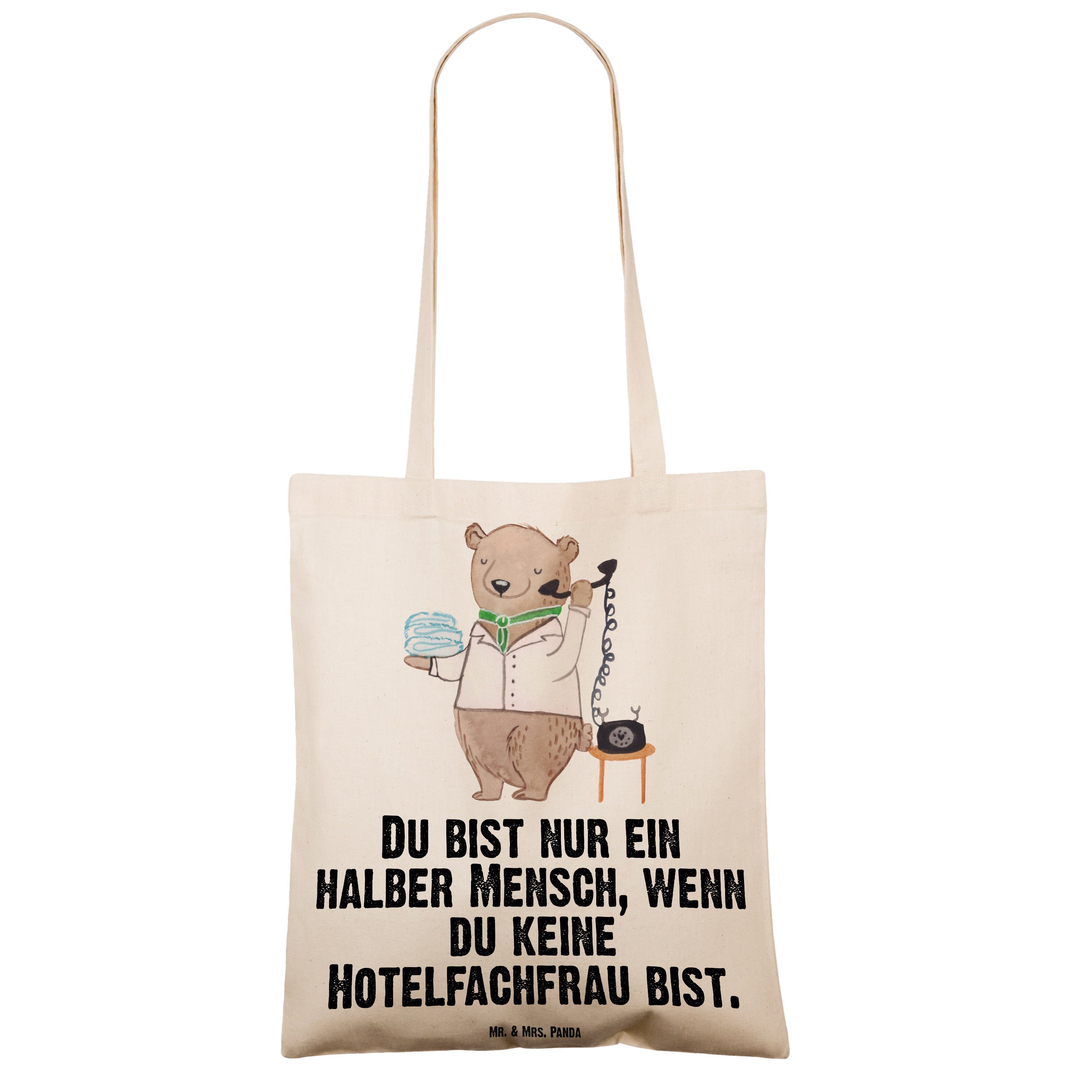 Beutel, - Tragetasche Geschenk, - Ho Panda Mrs. Herz Transparent & mit Mr. (1-tlg) Jubiläum, Hotelfachfrau