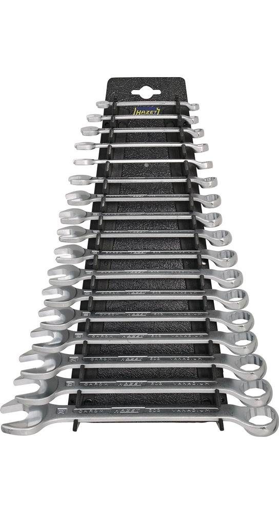 HAZET Maulschlüssel Ringmaulschlüsselsatz 603/17H 17-teilig Schlüsselweite 6-24 mm Form B Spezialstahl