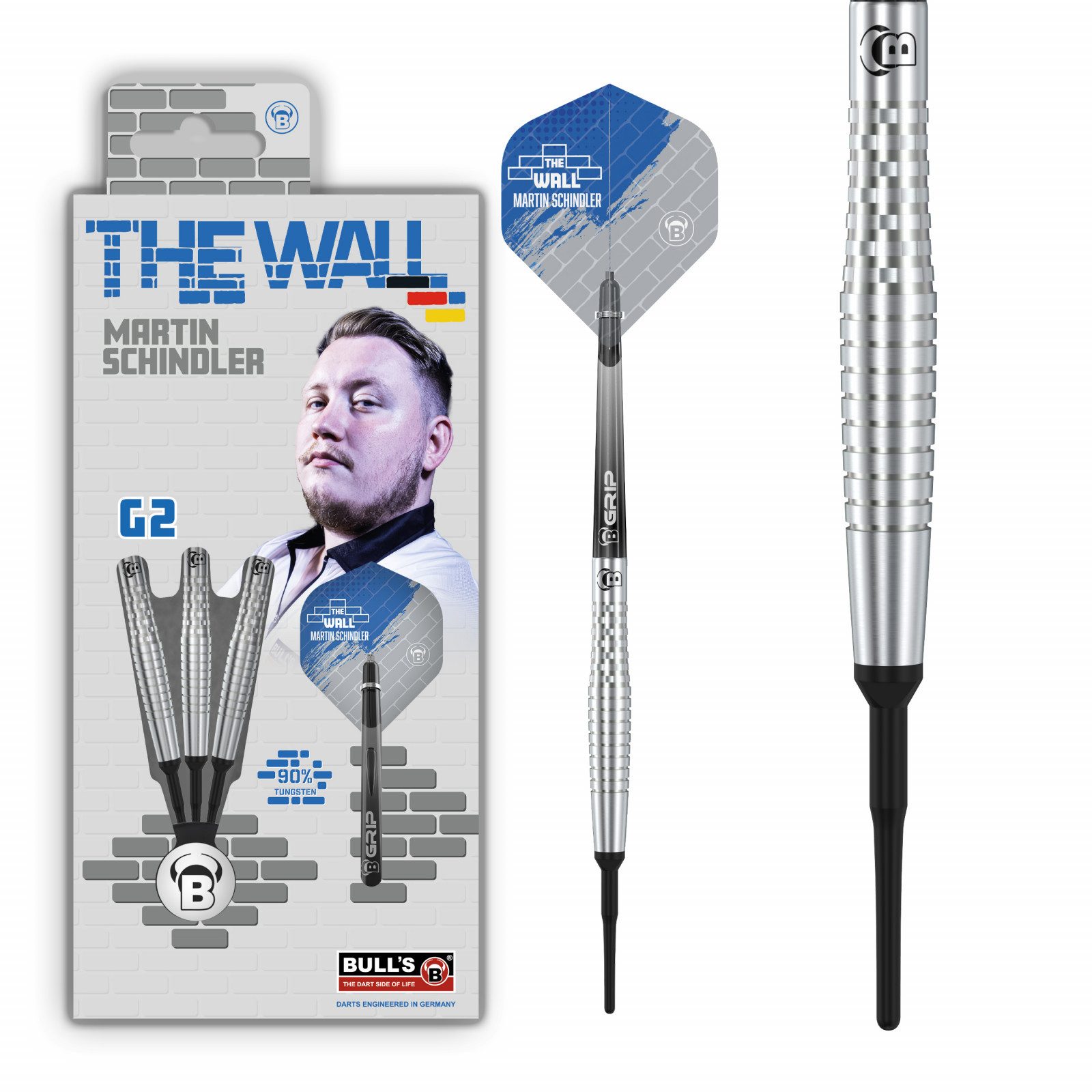 Softdarts BULL'S Martin Schindler Generation 2 Softdart, 20g., 90% Tungsten