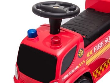 LeanTOYS Rutscher LEANToys Rutschauto Feuerwehr mit Drehleiter