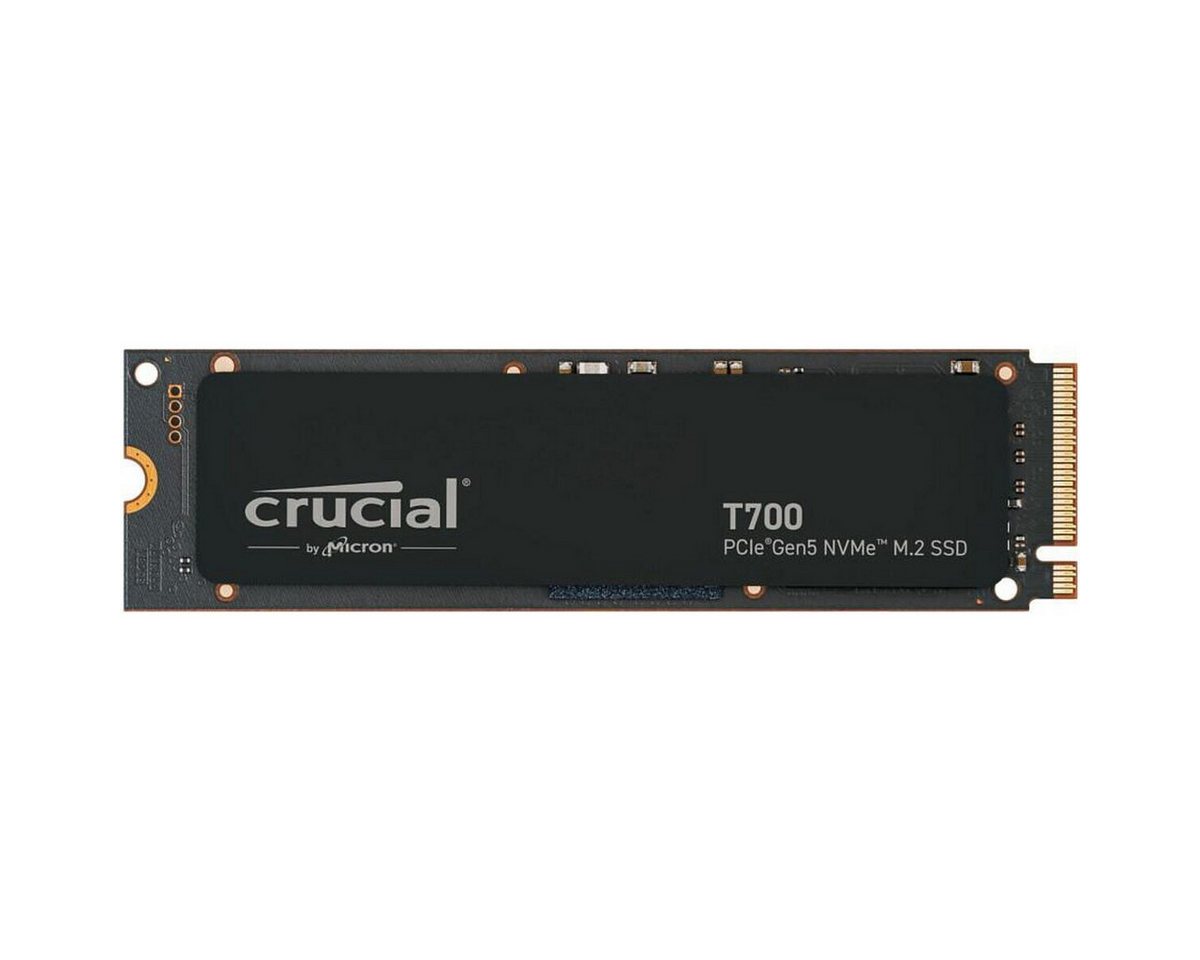 Crucial T700 4TB SSD Gaming M.2 2280 NVMe 4000GB interne SSD (4 TB) M.2" 12400 MB/S Lesegeschwindigkeit, 11800 MB/S Schreibgeschwindigkeit, PCIe Gen5 NVMe, DRAM Cache, TLC NAND, DirectStorage