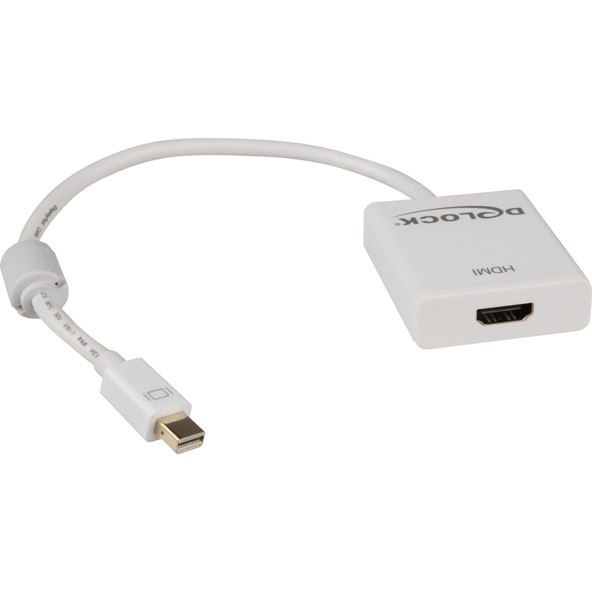 DeLOCK Mini Displayp>HDMI 4K, Adapter, (20 cm) Audio- & Video-Adapter