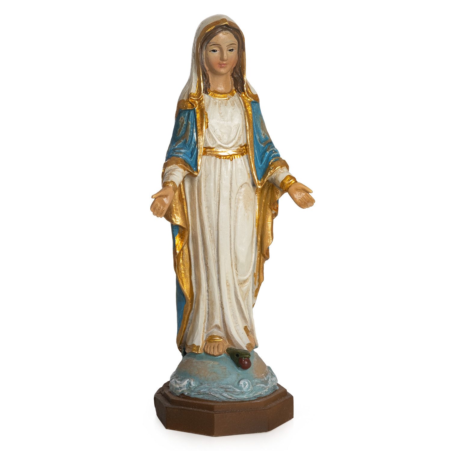 Moritz Dekofigur Jungfrau Maria Statue 11,5 cm Madonna Figur mit blau-golde günstig online kaufen