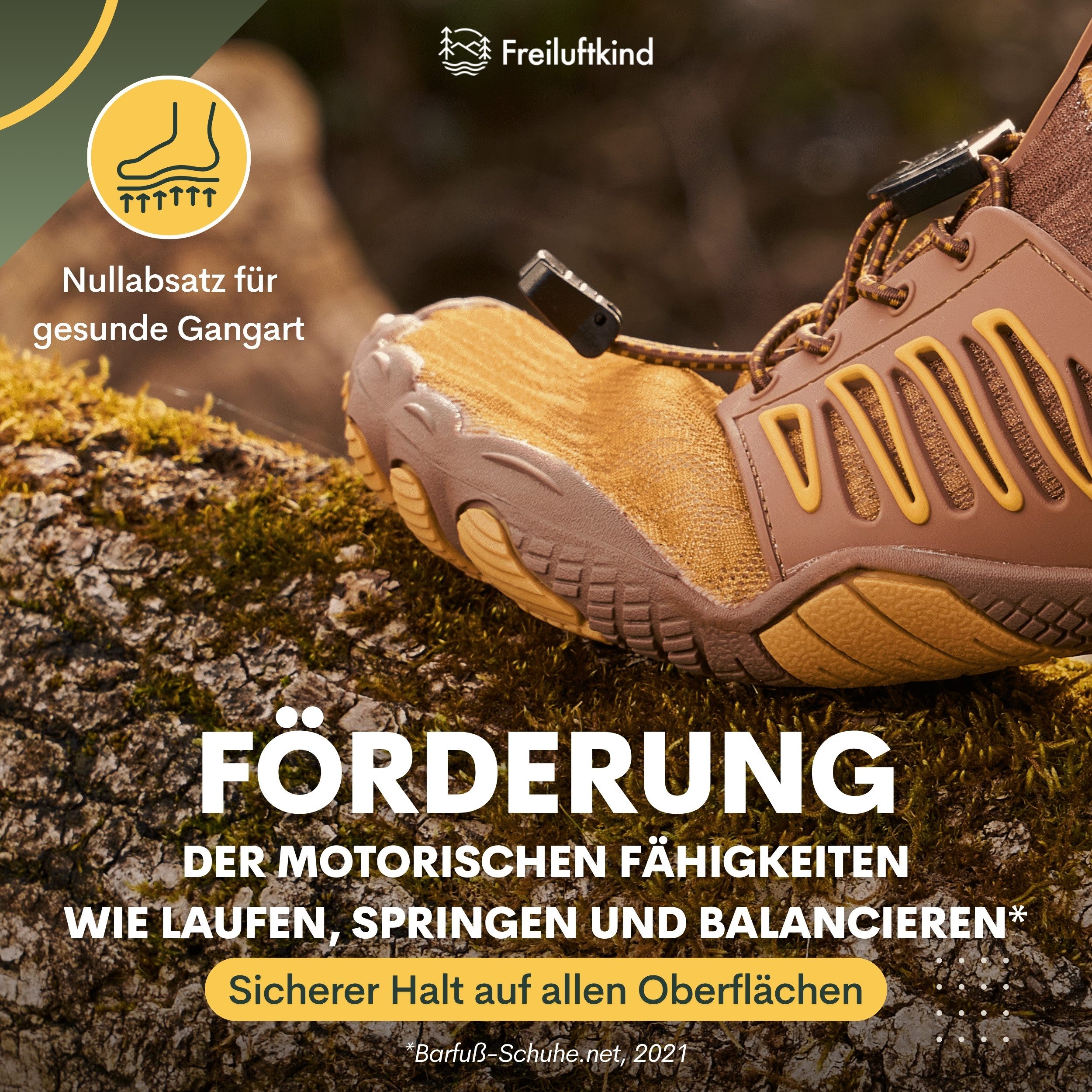 Freiluftkind Das Original – Tokai rutschfester Barfußschuh Schnellverschluss – Bild 4 von 5