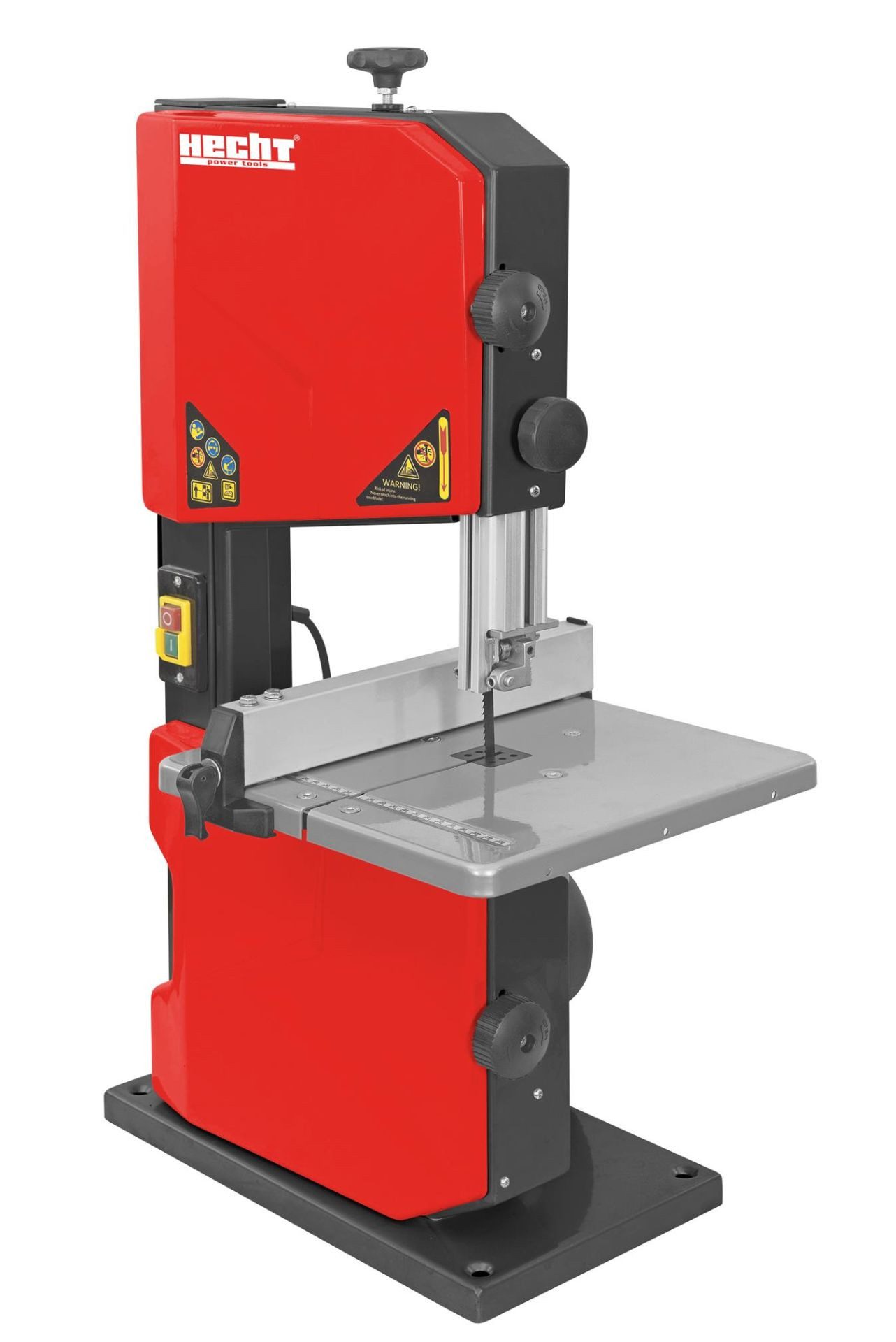 Hecht Bandsäge 500W mit 1712 mm Sägebandlänge, 800 m/min, 2982 U/min, 245 mm Schnittbriete, 0° bis 45°