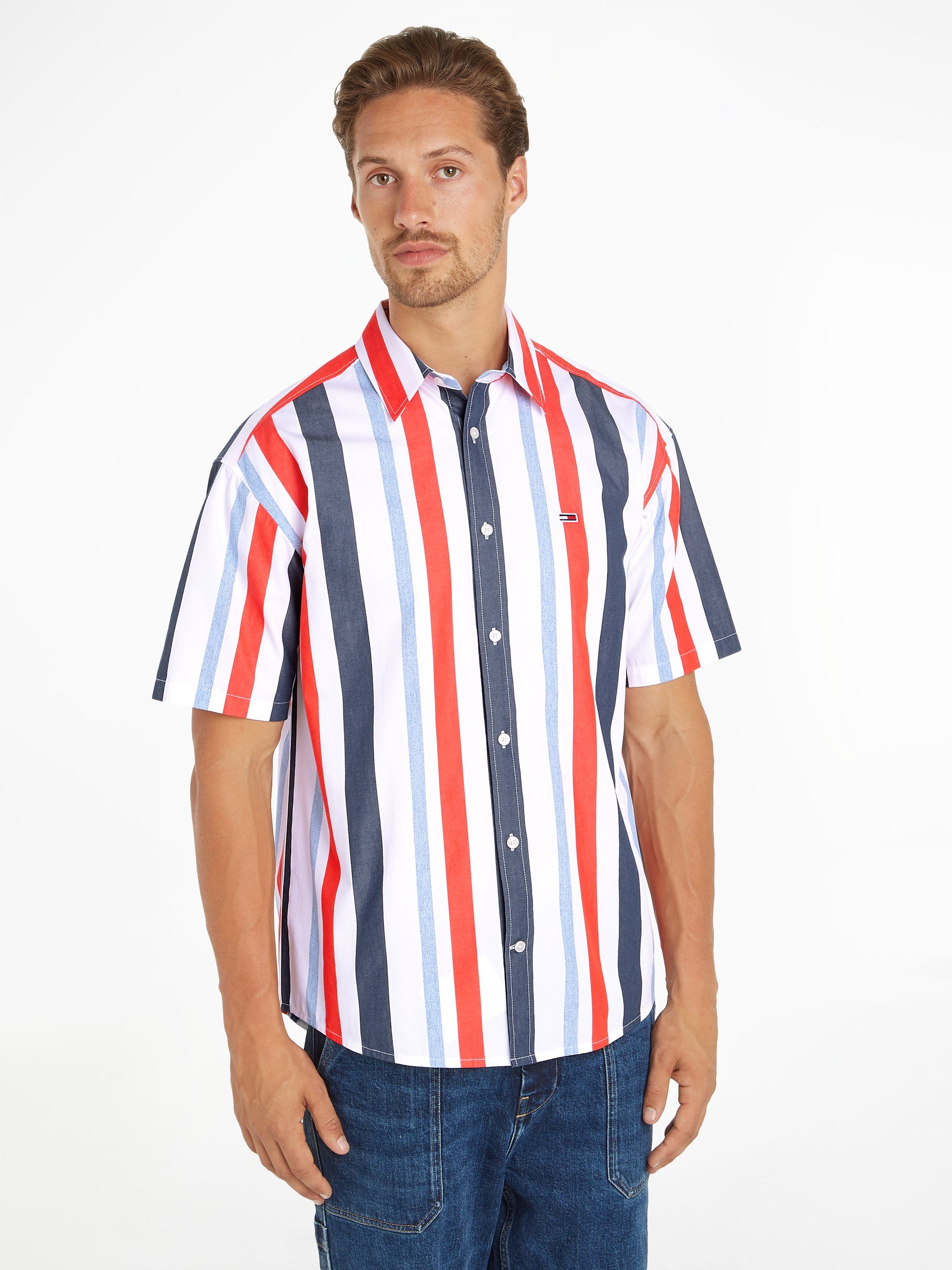 Tommy Jeans Kurzarmhemd TJM RLX STRIPES günstig online kaufen