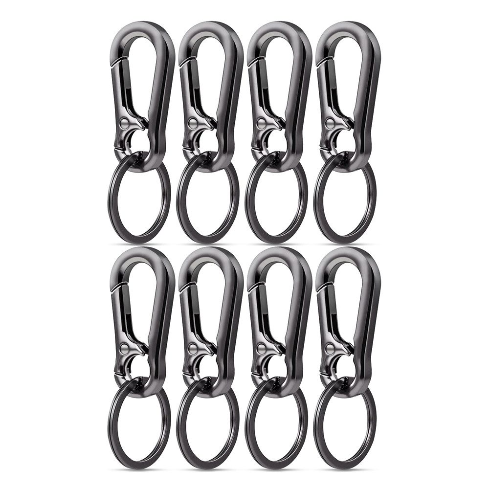 NUODWELL Karabiner 8 Stück Karabiner Schlüsselanhänger, Abnehmbare Карабин Metall, (8 St), Karabiner mit Federhaken für Rucksack, Hundeleine, Reisen, Wandern etc
