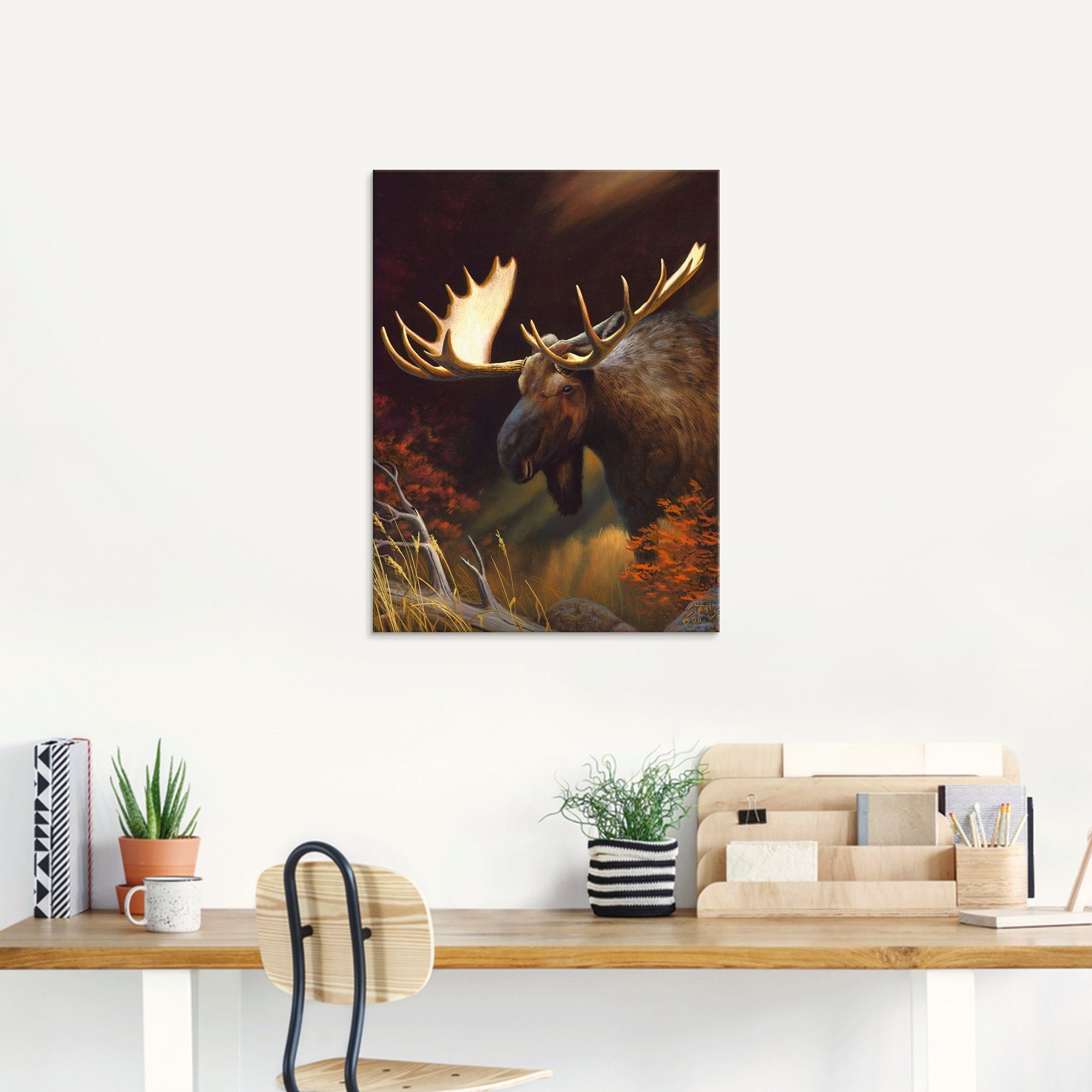 Artland Glasbild »Elch Foto«, Wildtiere (1 Stück)-kaufen