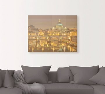 Artland Leinwandbild Rom Petersdom, Italien (1 St), auf Keilrahmen gespannt