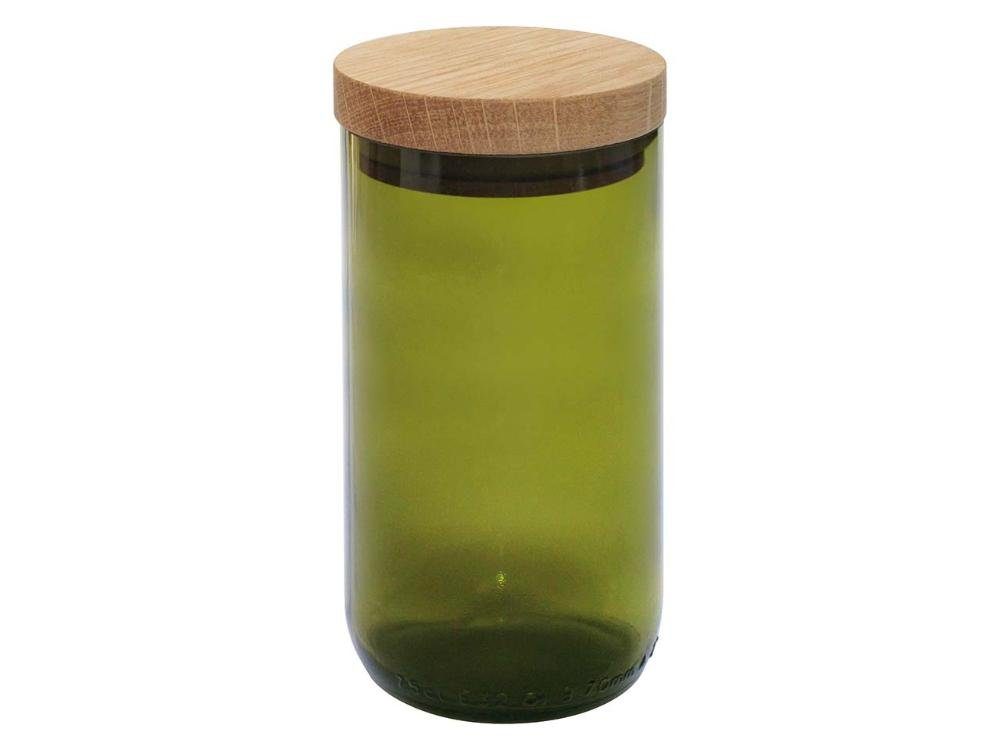 Holz Vorratsglas, grün/natur side BY Glas, Vorratsdose by side SIDE SIDE