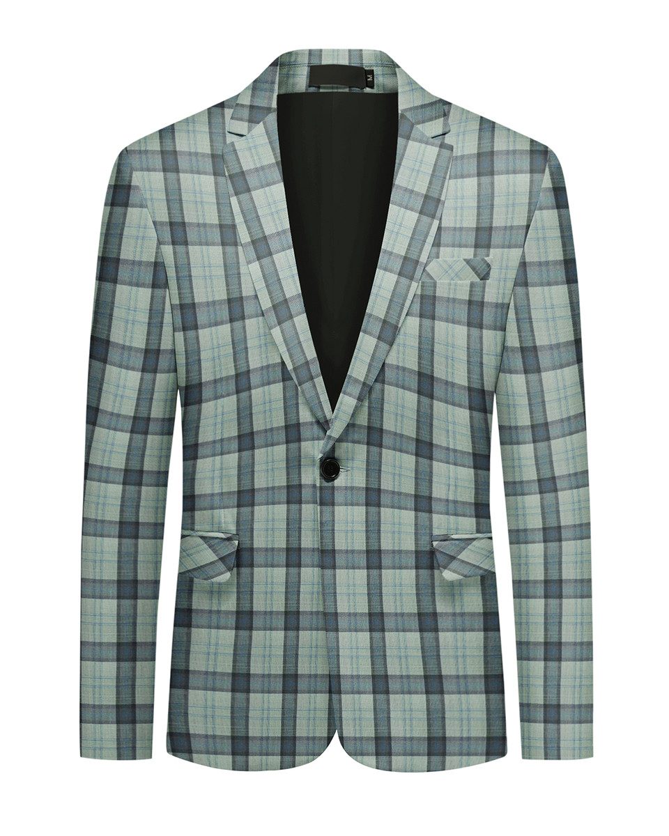 Allthemen Sakko mit buntem Karomuster Anzugsakko Regular-Fit günstig online kaufen