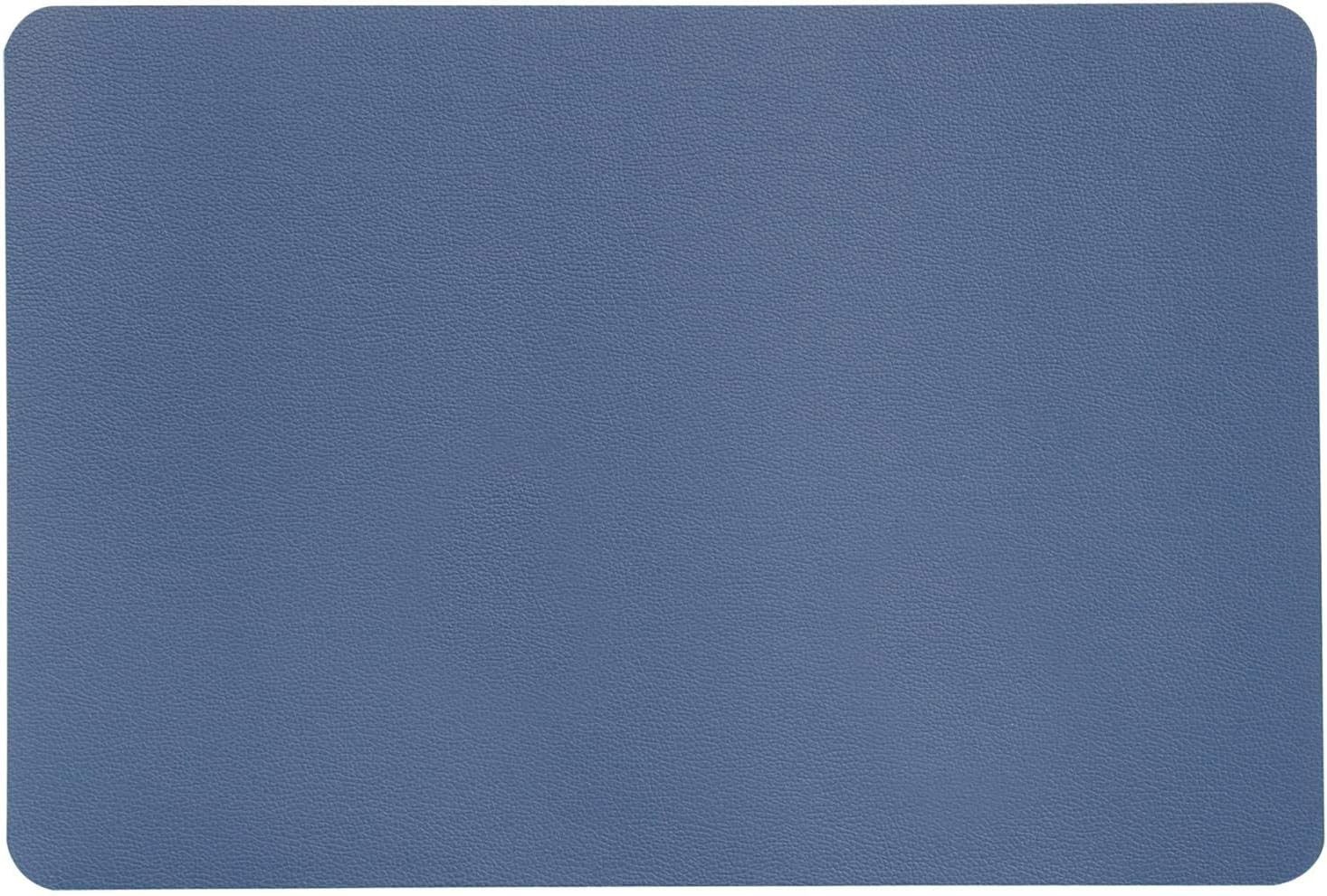 Platzset Platzset, Tischset Lederoptik blau 44x29cm Kunststoff