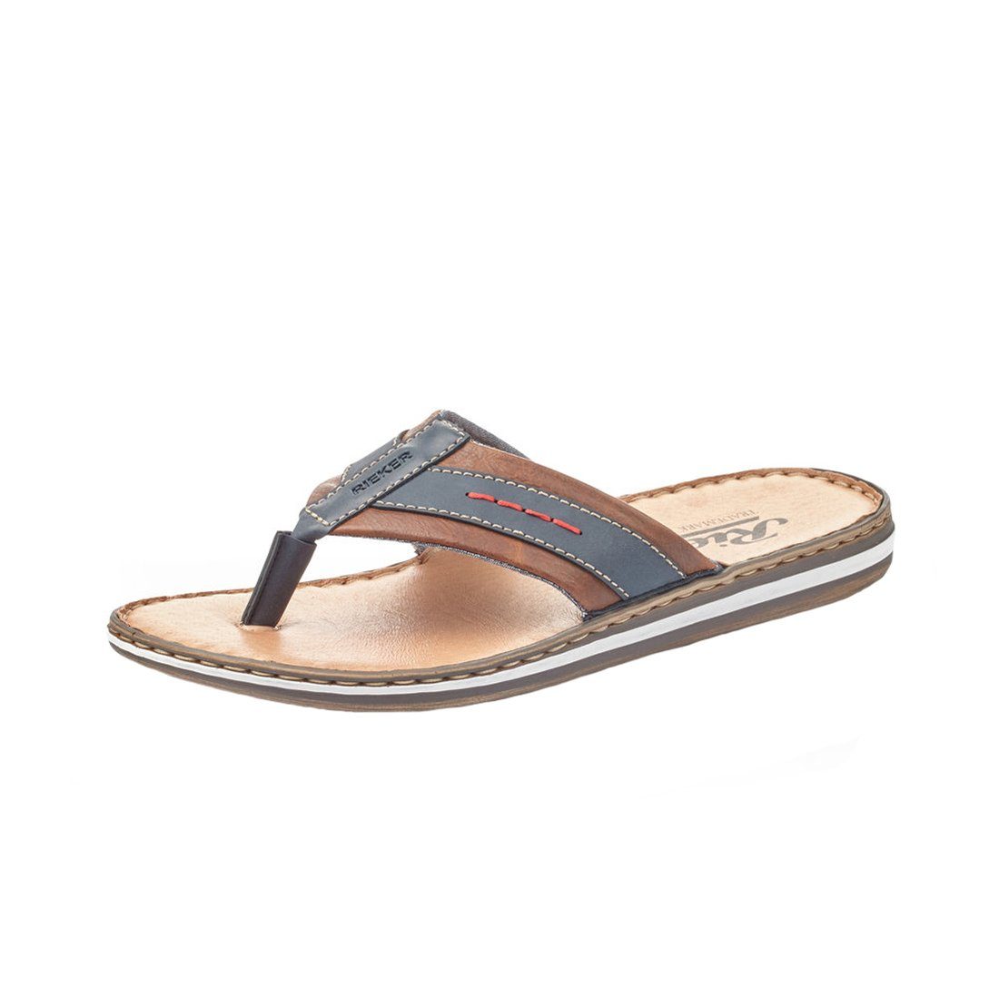 Rieker Rieker Herren Zehentrenner Pantolette 21072-14 denim / maron Clog