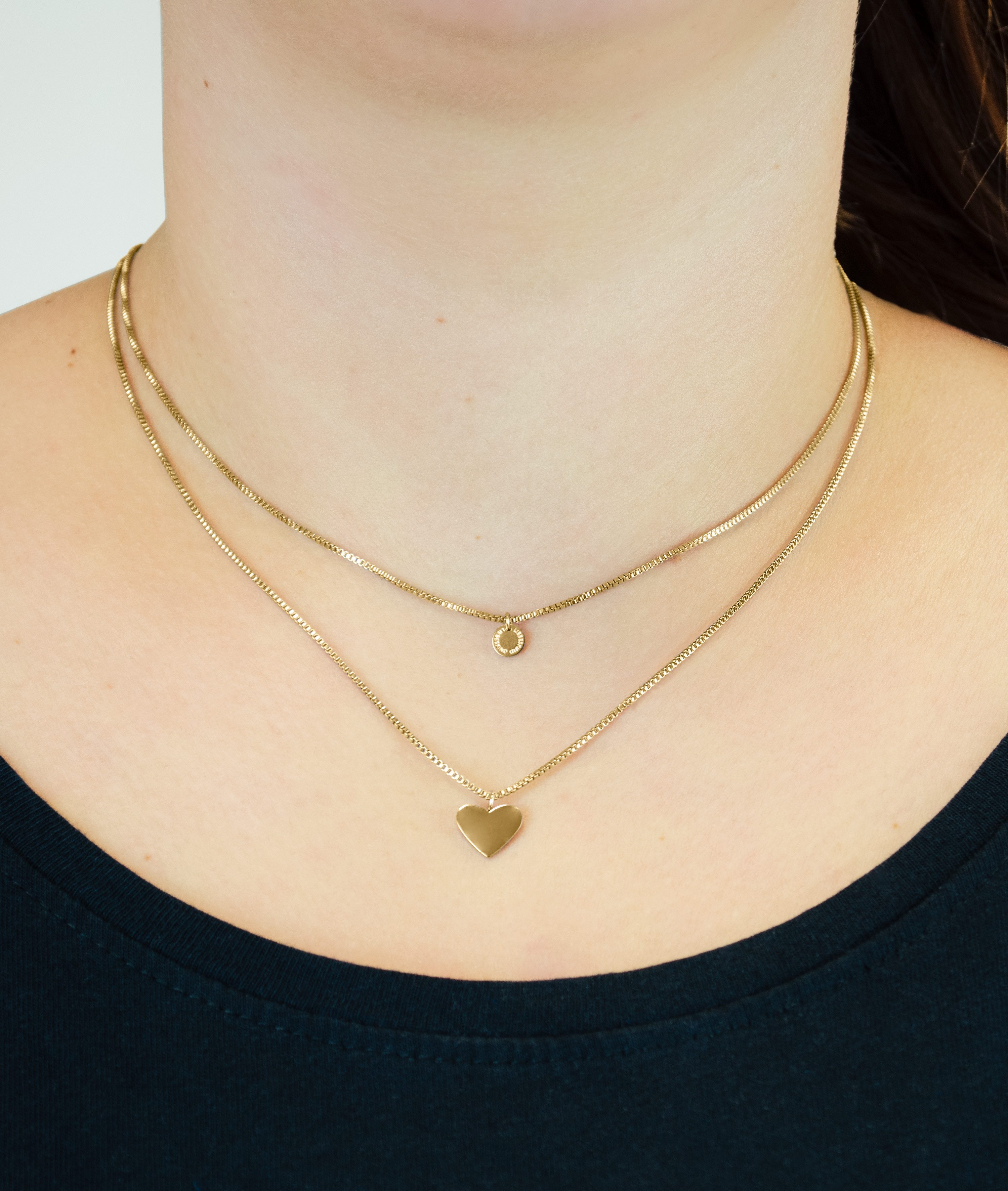 Liebeskind Berlin Kette mit Anhänger Schmuck Edelstahl Layered Love Herz